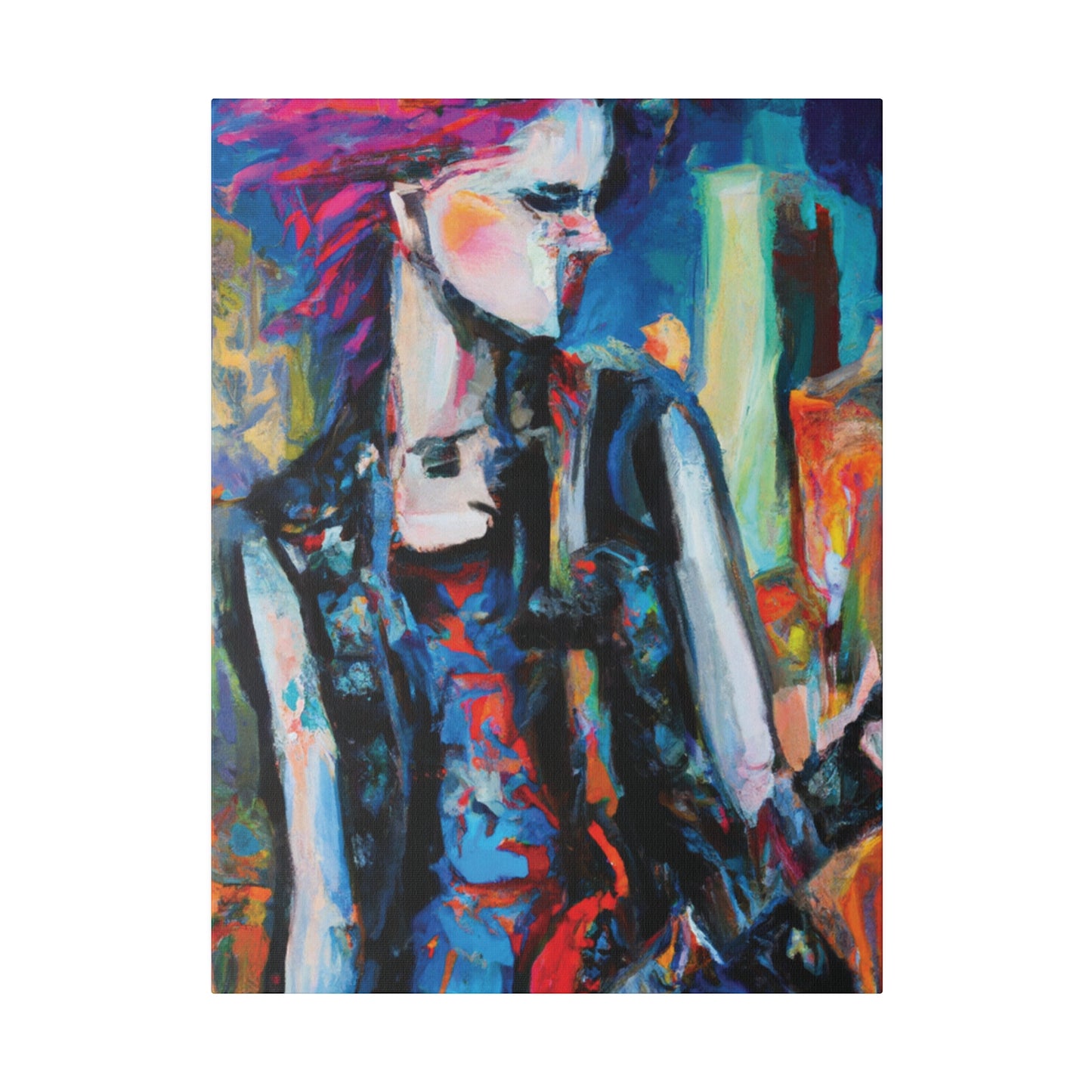 6491R - Rockstar Oil Painting Style Print | Poster | Home Decor | Wall Art | Music Art | Canvas