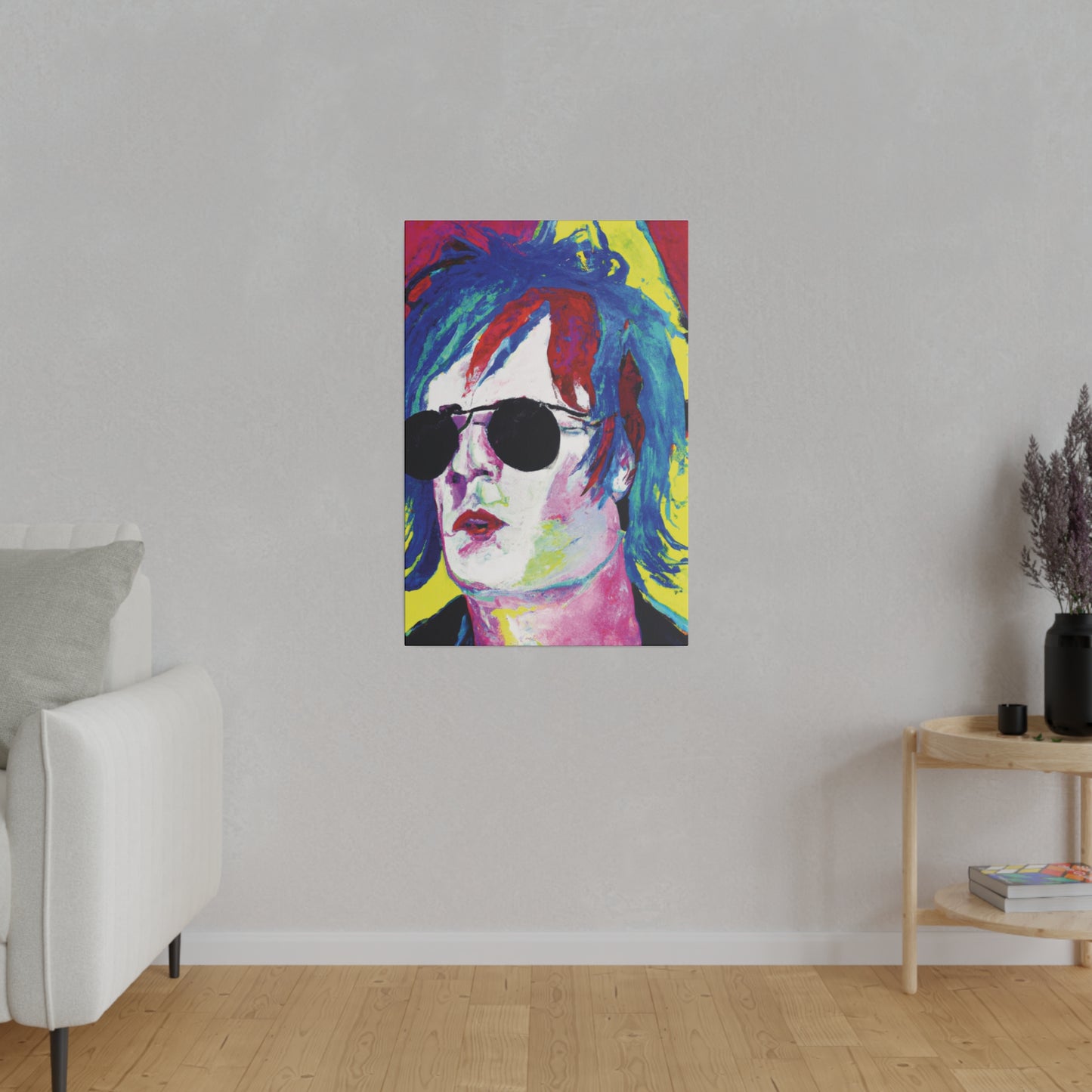 7634A - Rockstar Painting Print | Face | Abstract | Poster | Home Decor | Wall Art | Music Art | Canvas