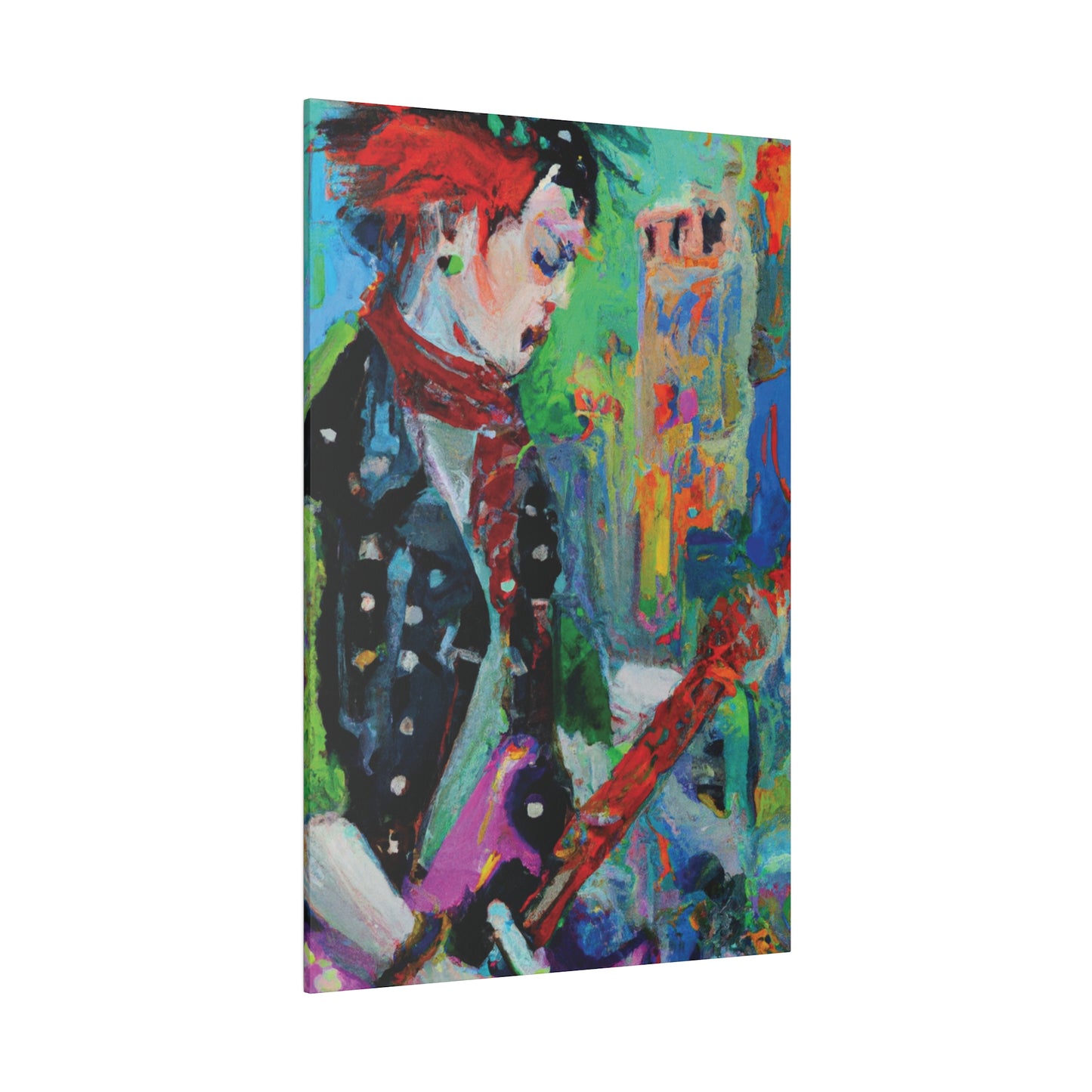 9721W - Rockstar Oil Painting Style Print | Poster | Home Decor | Wall Art | Music Art | Canvas