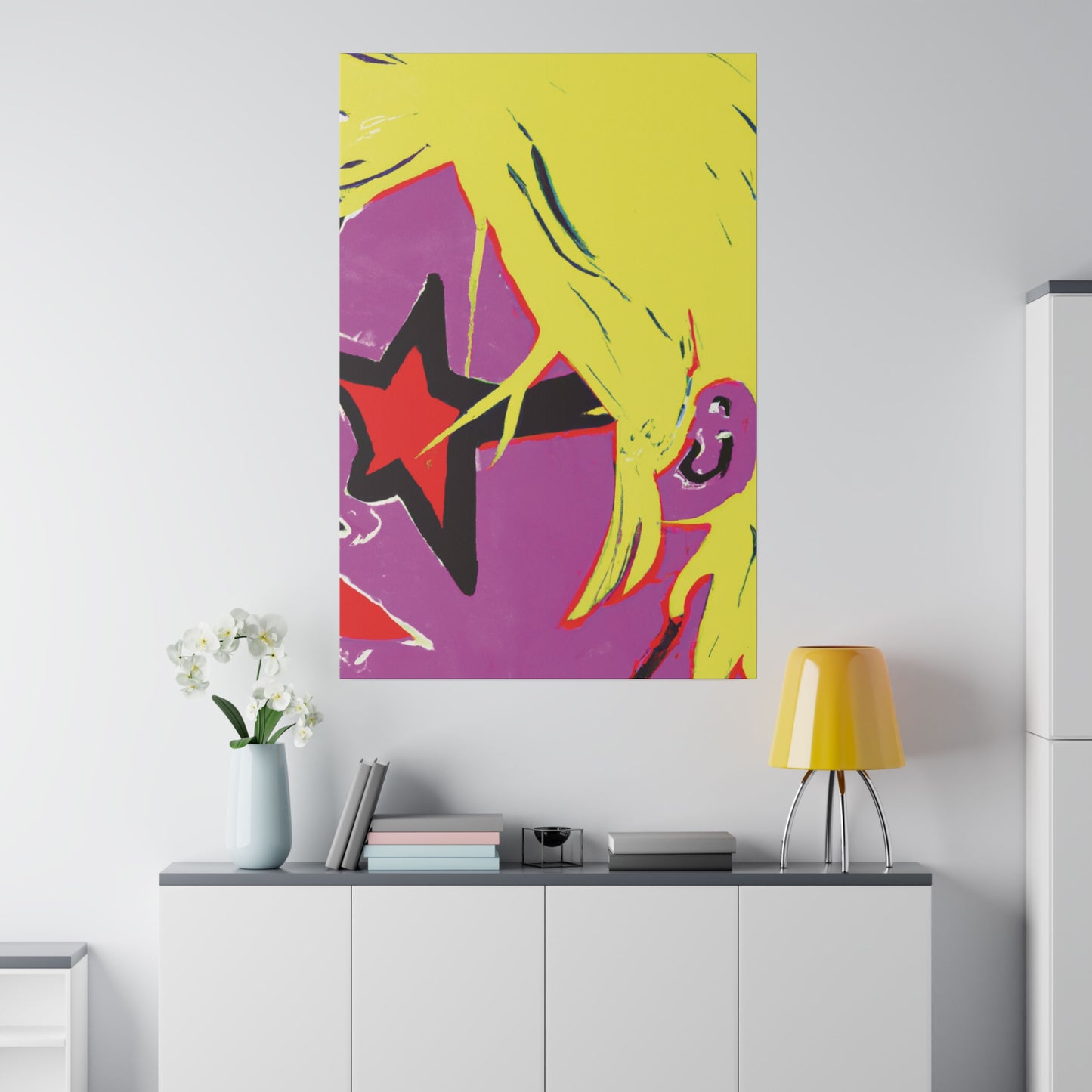 938K - Rockstar Painting Print | Face | Abstract | Poster | Home Decor | Wall Art | Music Art | Canvas