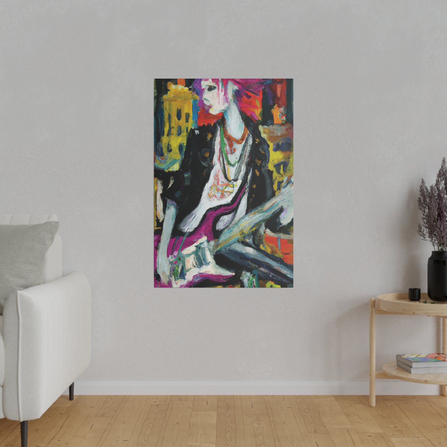 4512T - Rockstar Oil Painting Style Print | Poster | Home Decor | Wall Art | Music Art | Canvas