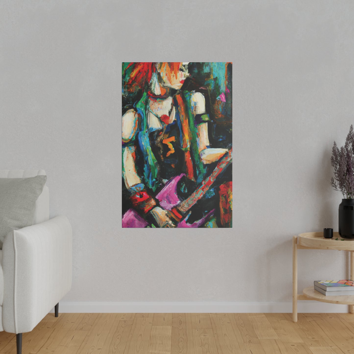 2705X - Rockstar Oil Painting Style Print | Poster | Home Decor | Wall Art | Music Art | Canvas