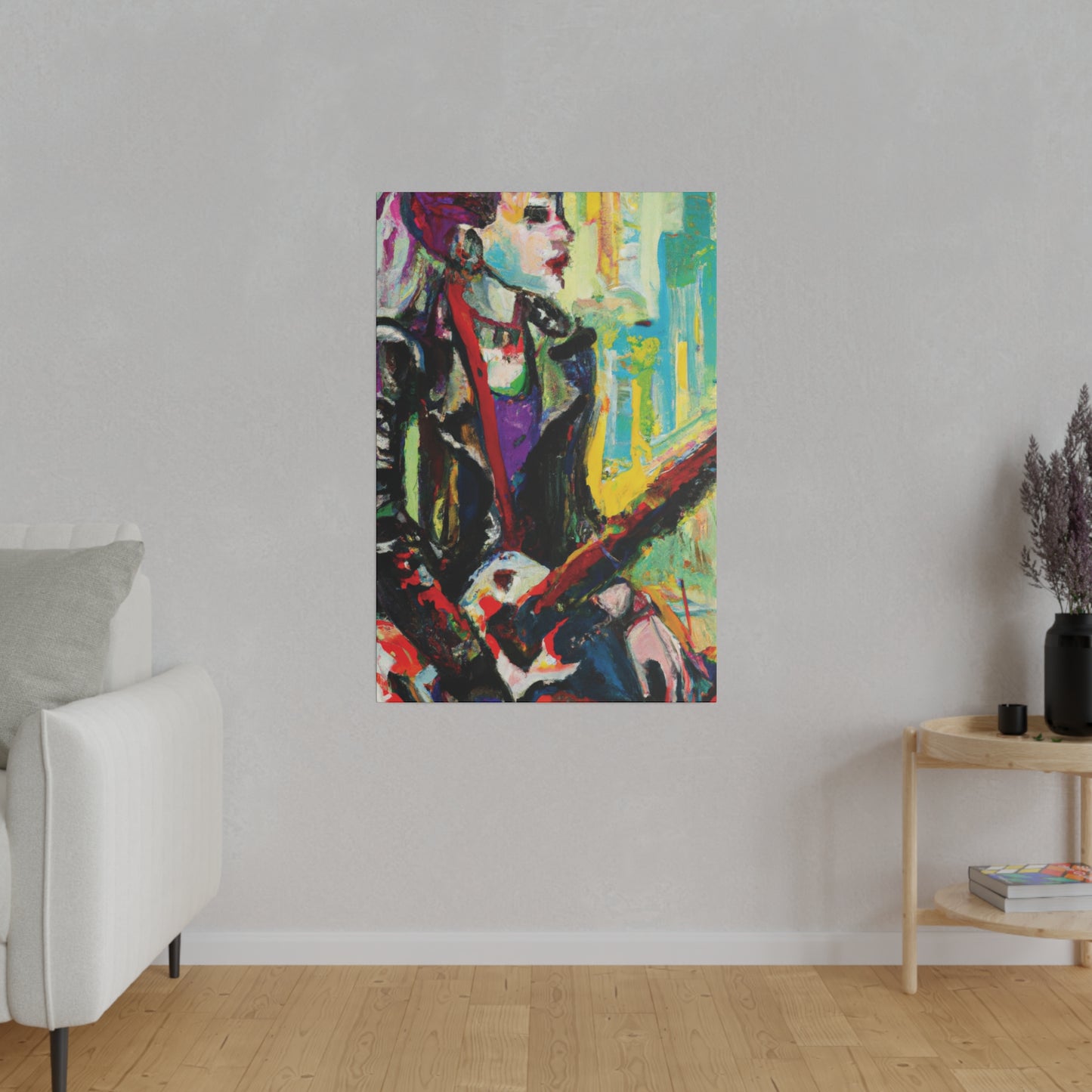 4247P - Rockstar Oil Painting Style Print | Poster | Home Decor | Wall Art | Music Art | Canvas