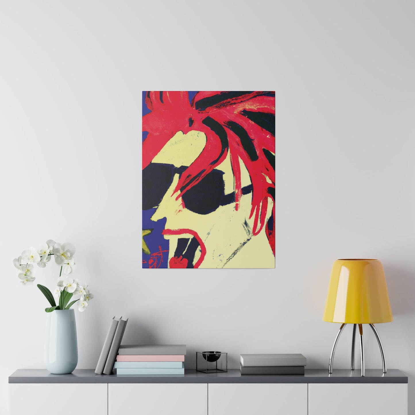 8409V - Rockstar Painting Print | Face | Abstract | Poster | Home Decor | Wall Art | Music Art | Canvas