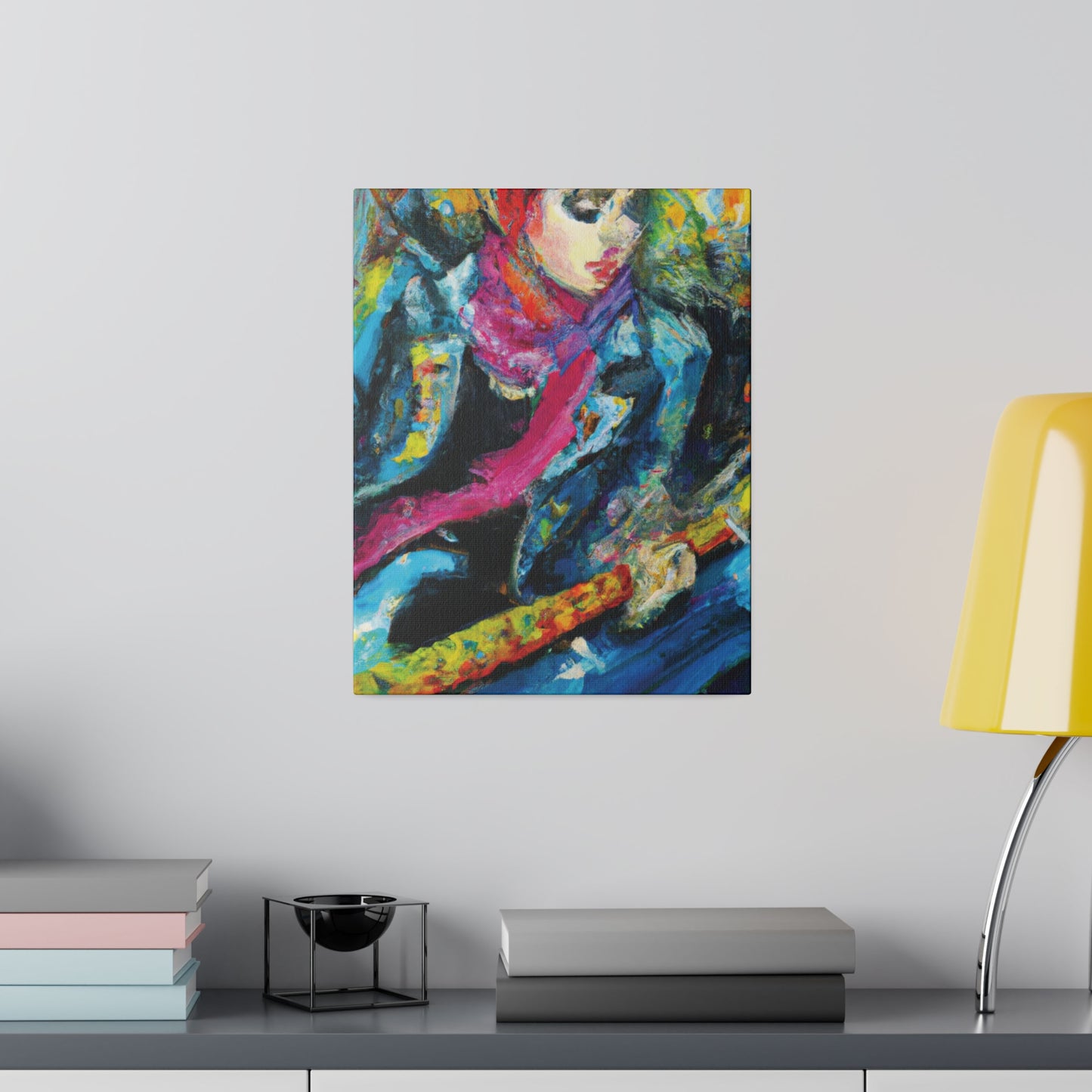 9823X - Rockstar Oil Painting Style Print | Poster | Home Decor | Wall Art | Music Art | Canvas