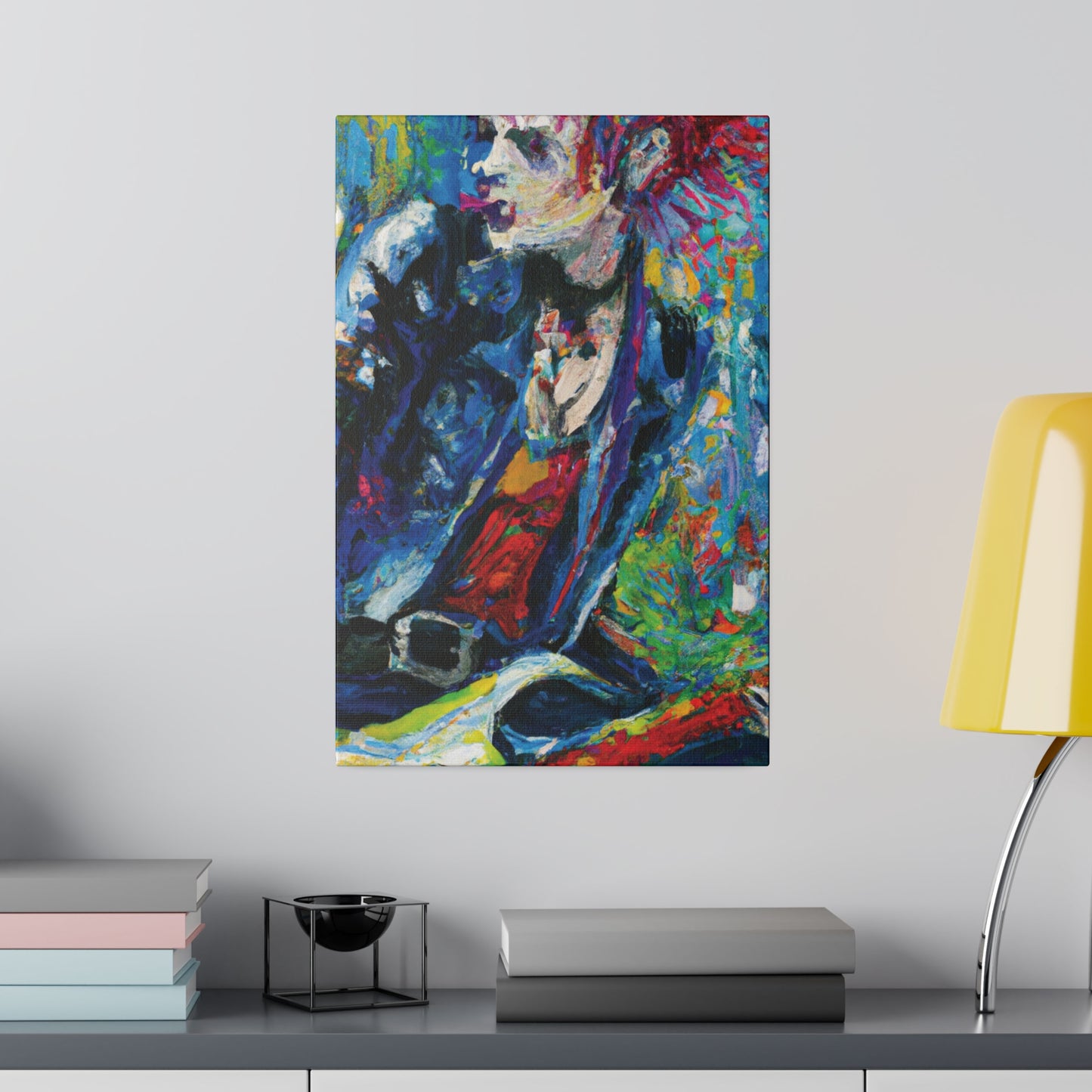 4672G - Rockstar Oil Painting Style Print | Poster | Home Decor | Wall Art | Music Art | Canvas