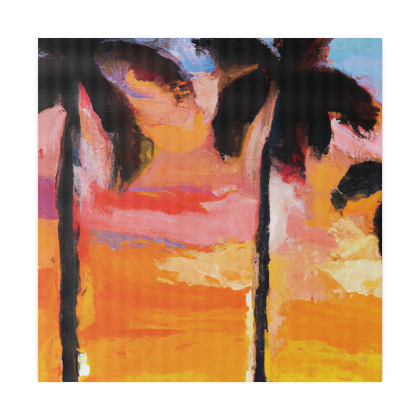 3236E - Miami Beach Sunset Painting Print | Miami | Beach | Sunset | Poster | Home Decor | Wall Art | Canvas