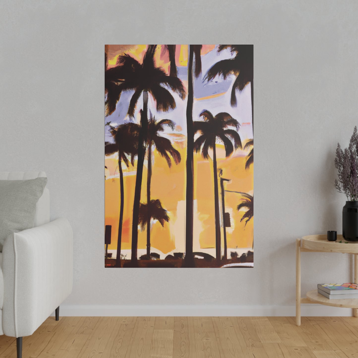 8392O - Miami Beach Sunset Painting Print | Miami | Beach | Sunset | Poster | Home Decor | Wall Art | Canvas