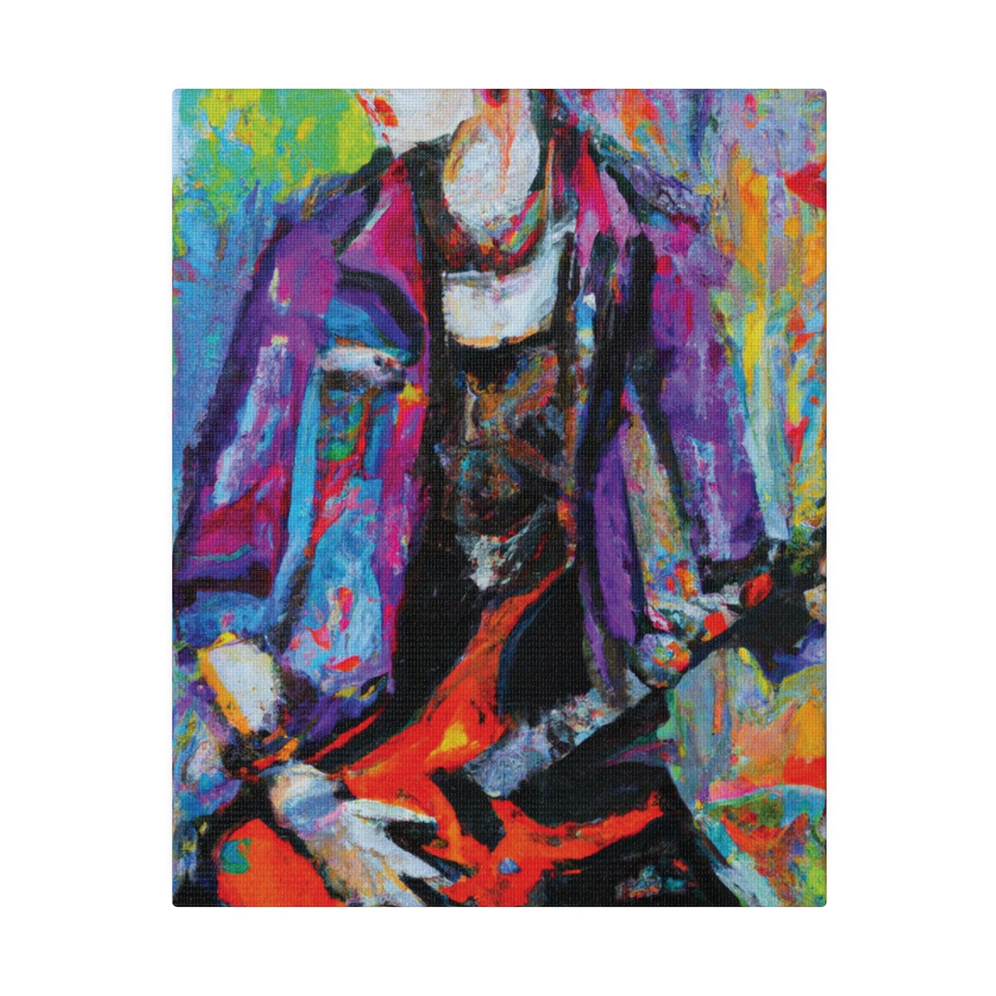 3123Q - Rockstar Oil Painting Style Print | Poster | Home Decor | Wall Art | Music Art | Canvas