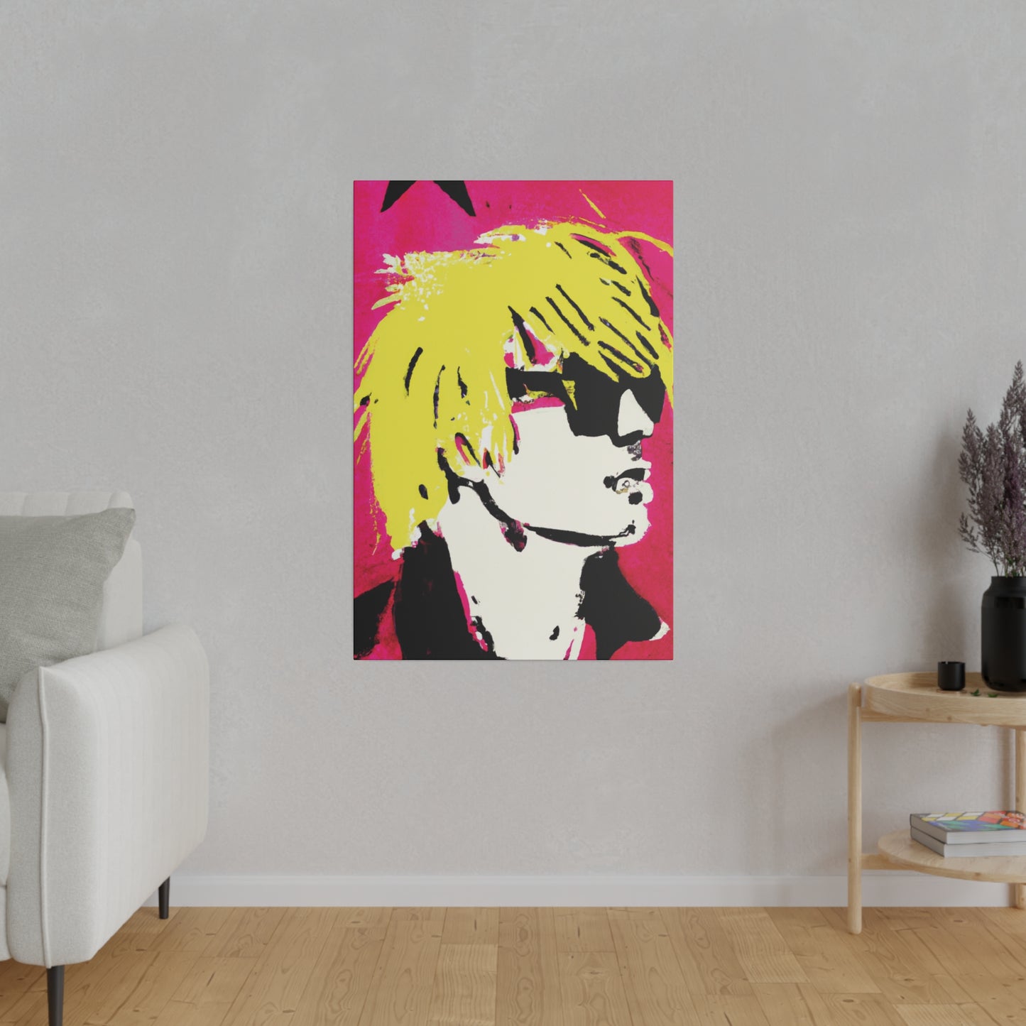 6662A - Rockstar Painting Print | Face | Abstract | Poster | Home Decor | Wall Art | Music Art | Canvas