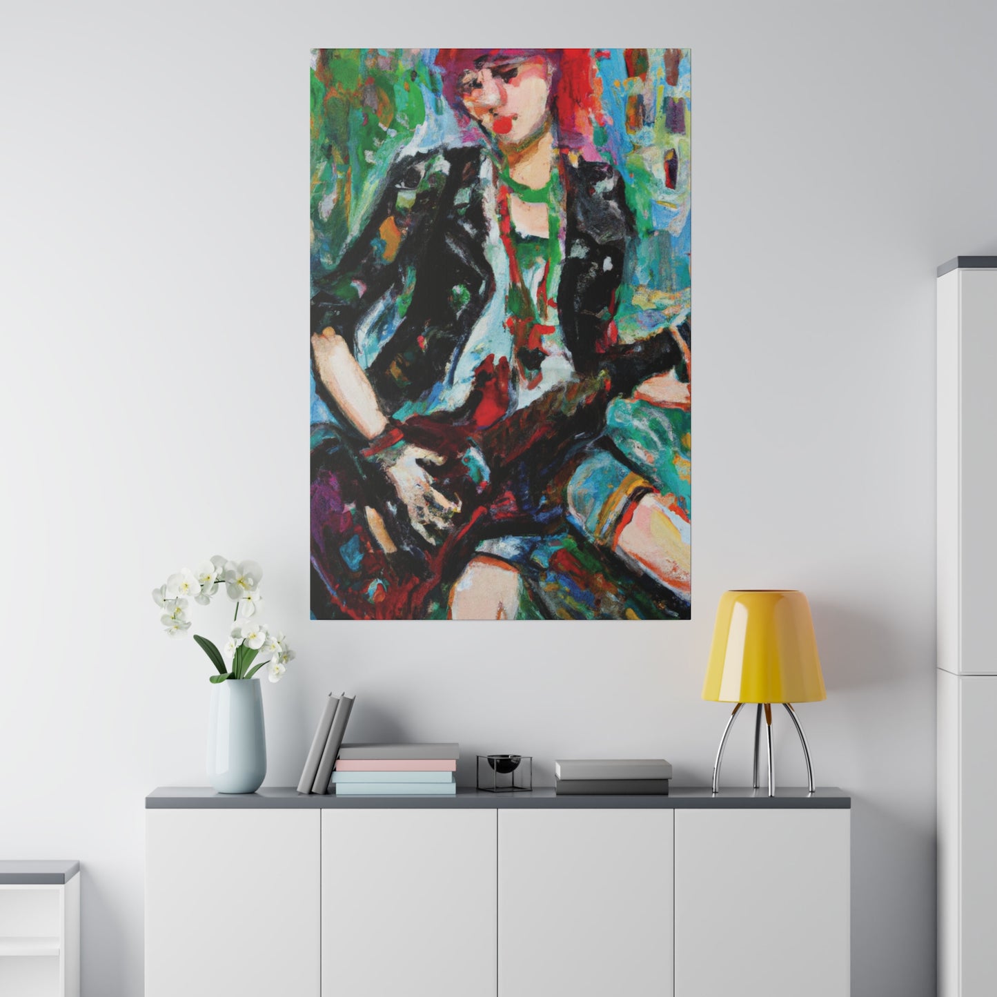 6789Z - Rockstar Oil Painting Style Print | Poster | Home Decor | Wall Art | Music Art | Canvas