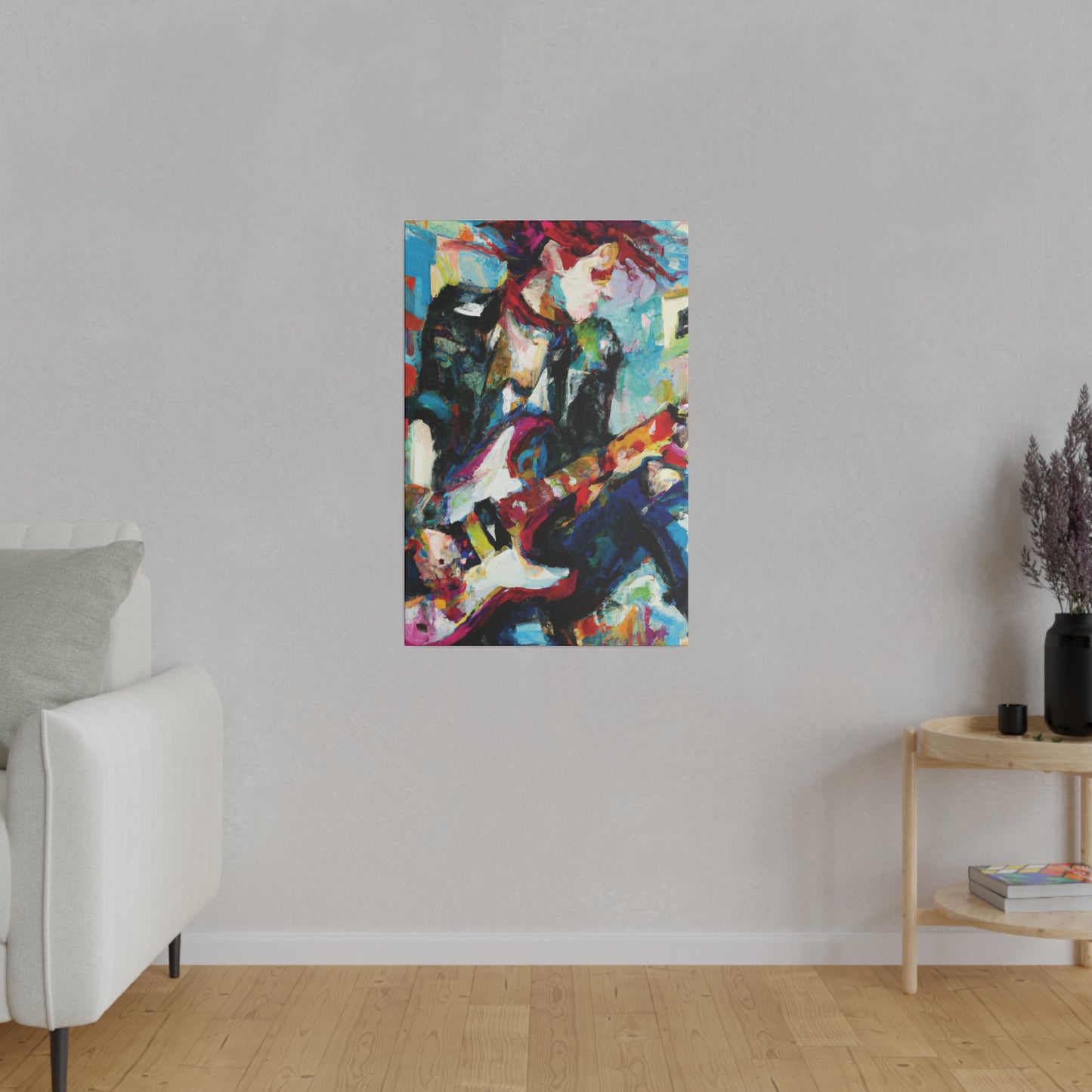 3767O - Rockstar Oil Painting Style Print | Poster | Home Decor | Wall Art | Music Art | Canvas