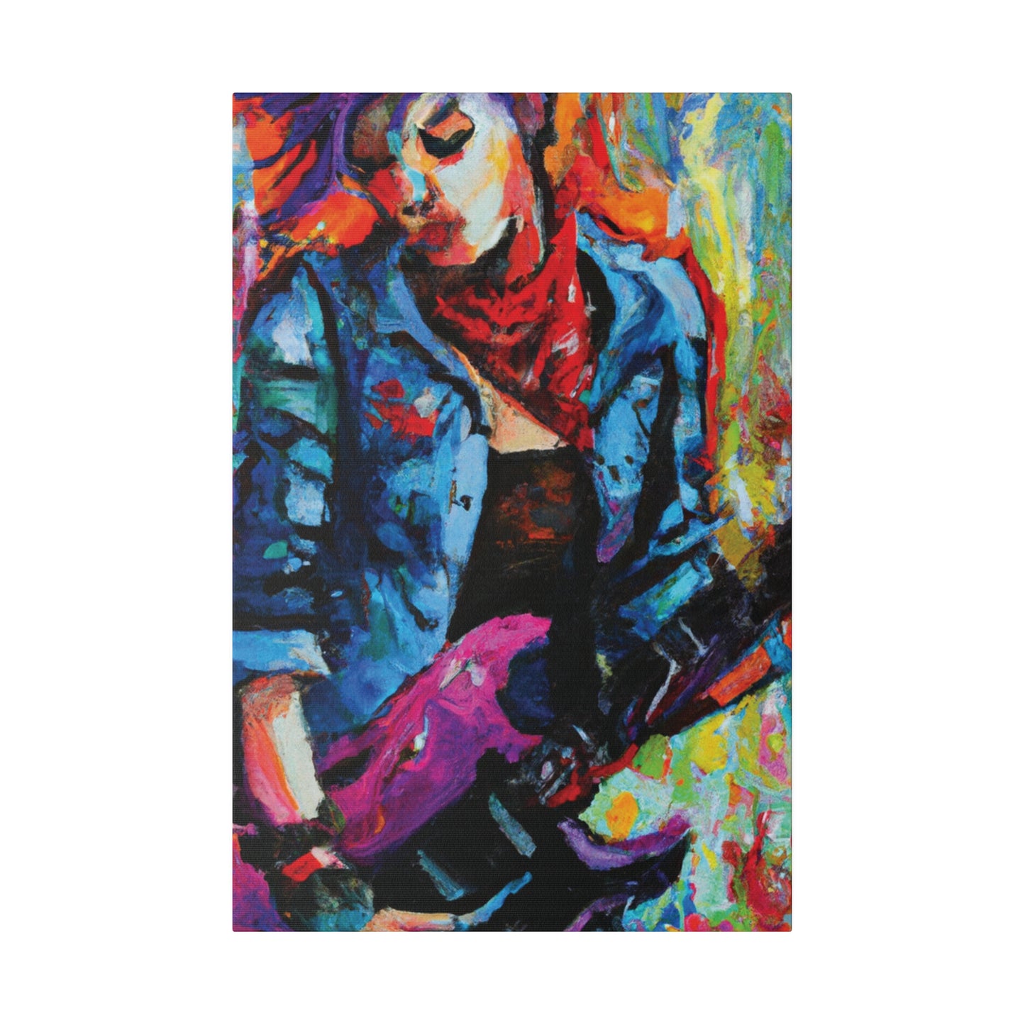 9531Q - Rockstar Oil Painting Style Print | Poster | Home Decor | Wall Art | Music Art | Canvas