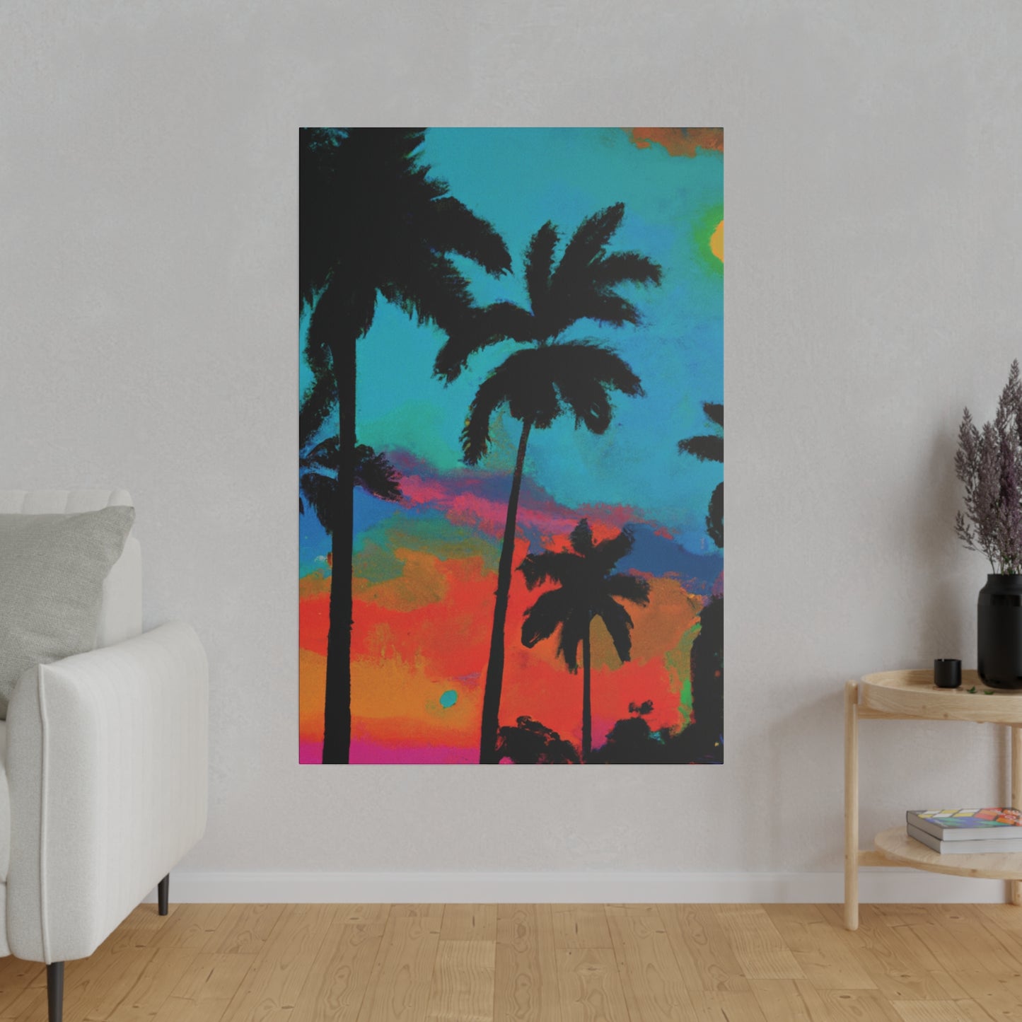 2838A - Miami Beach Sunset Painting Print | Miami | Beach | Sunset | Poster | Home Decor | Wall Art | Canvas