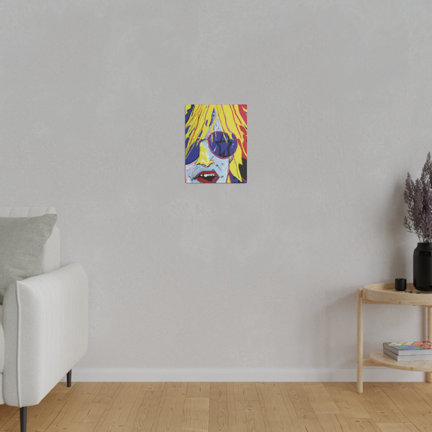 8742G - Rockstar Painting Print | Face | Abstract | Poster | Home Decor | Wall Art | Music Art | Canvas
