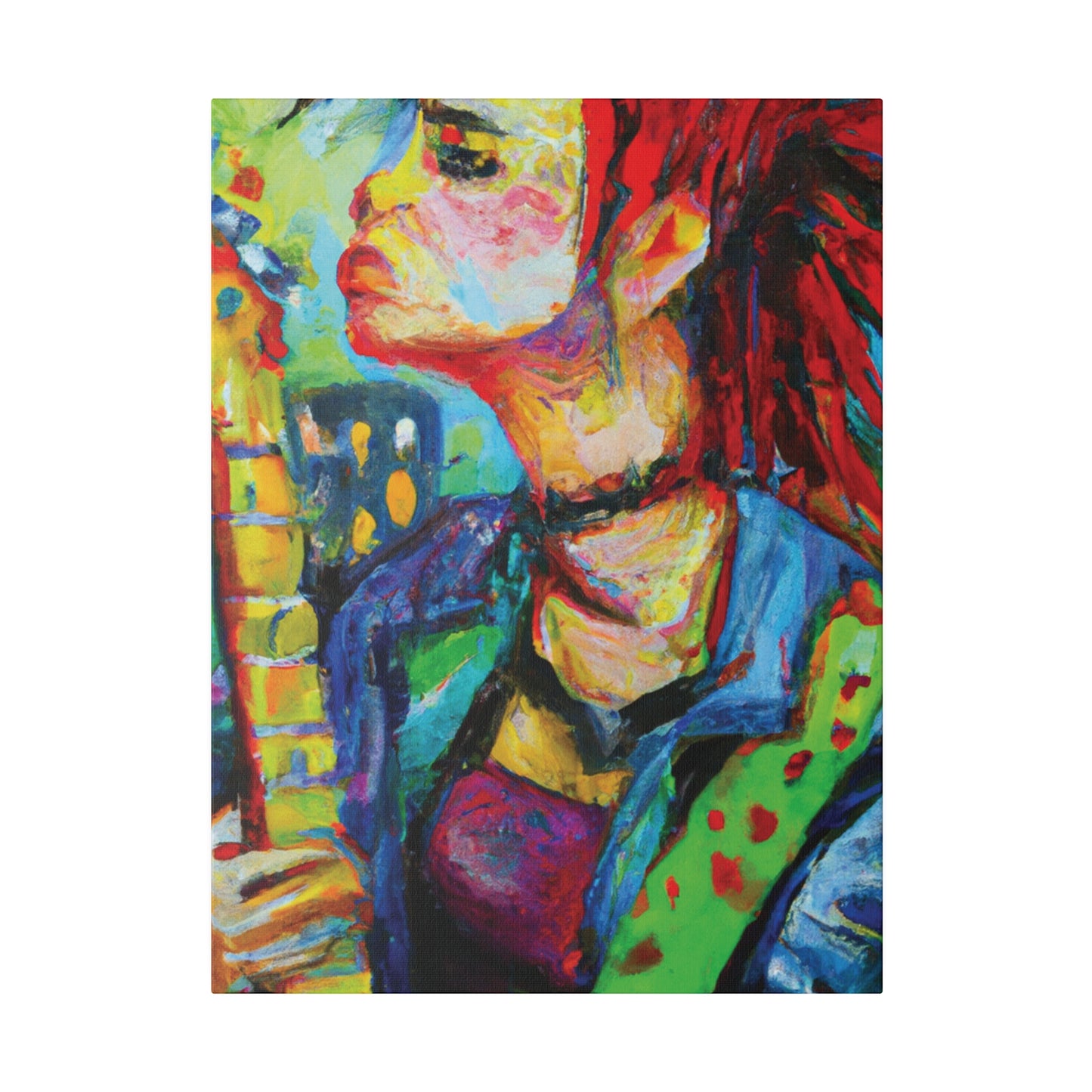 4898X - Rockstar Oil Painting Style Print | Poster | Home Decor | Wall Art | Music Art | Canvas