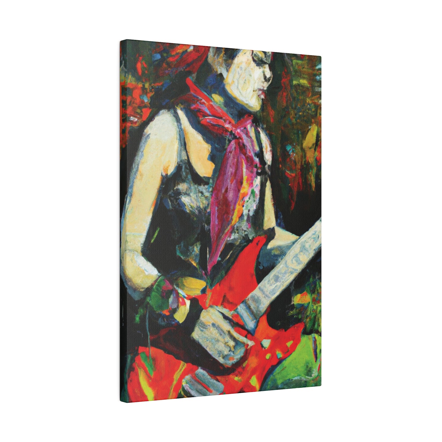 7203Q - Rockstar Oil Painting Style Print | Poster | Home Decor | Wall Art | Music Art | Canvas