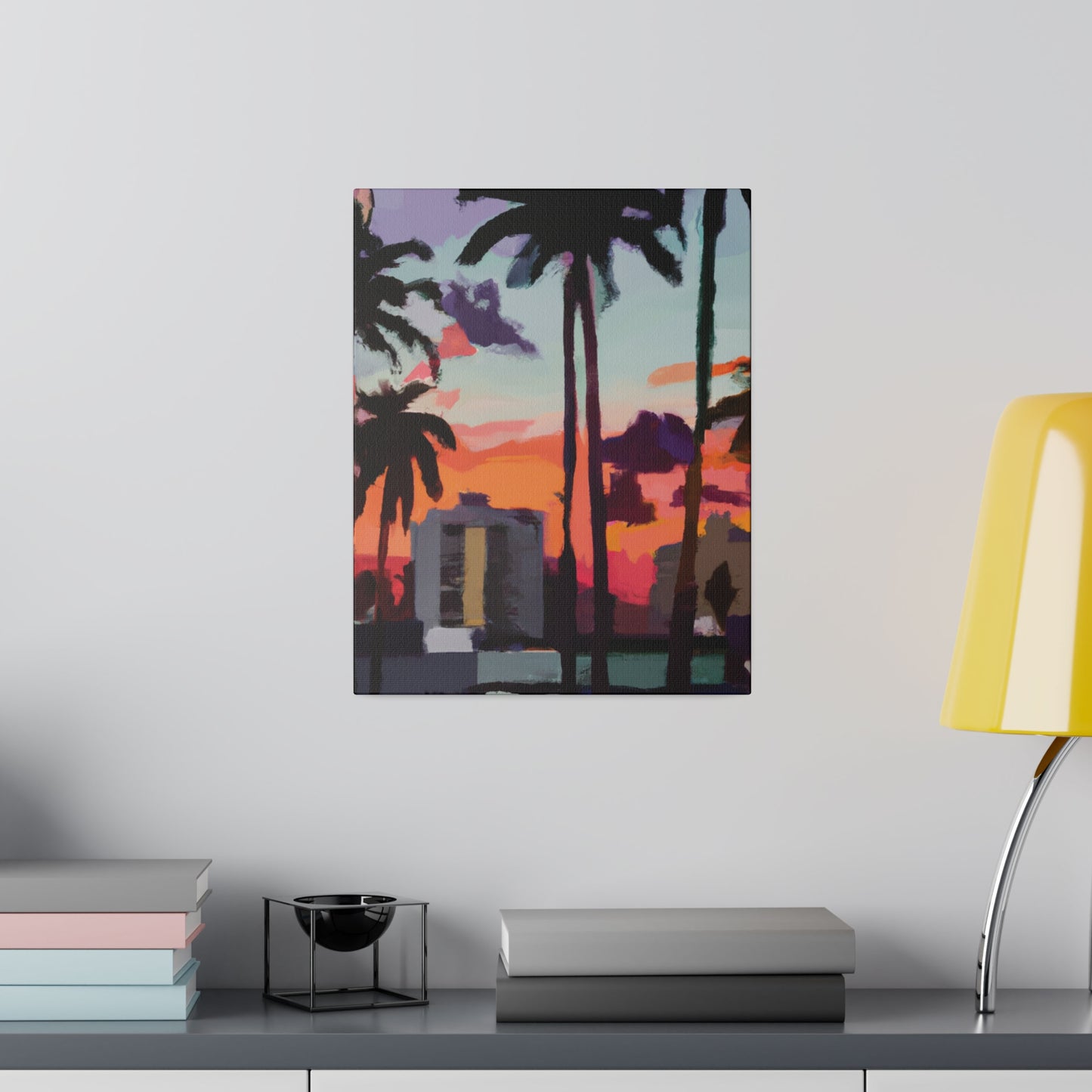 8405R - Miami Beach Sunset Painting Print | Miami | Beach | Sunset | Poster | Home Decor | Wall Art | Canvas