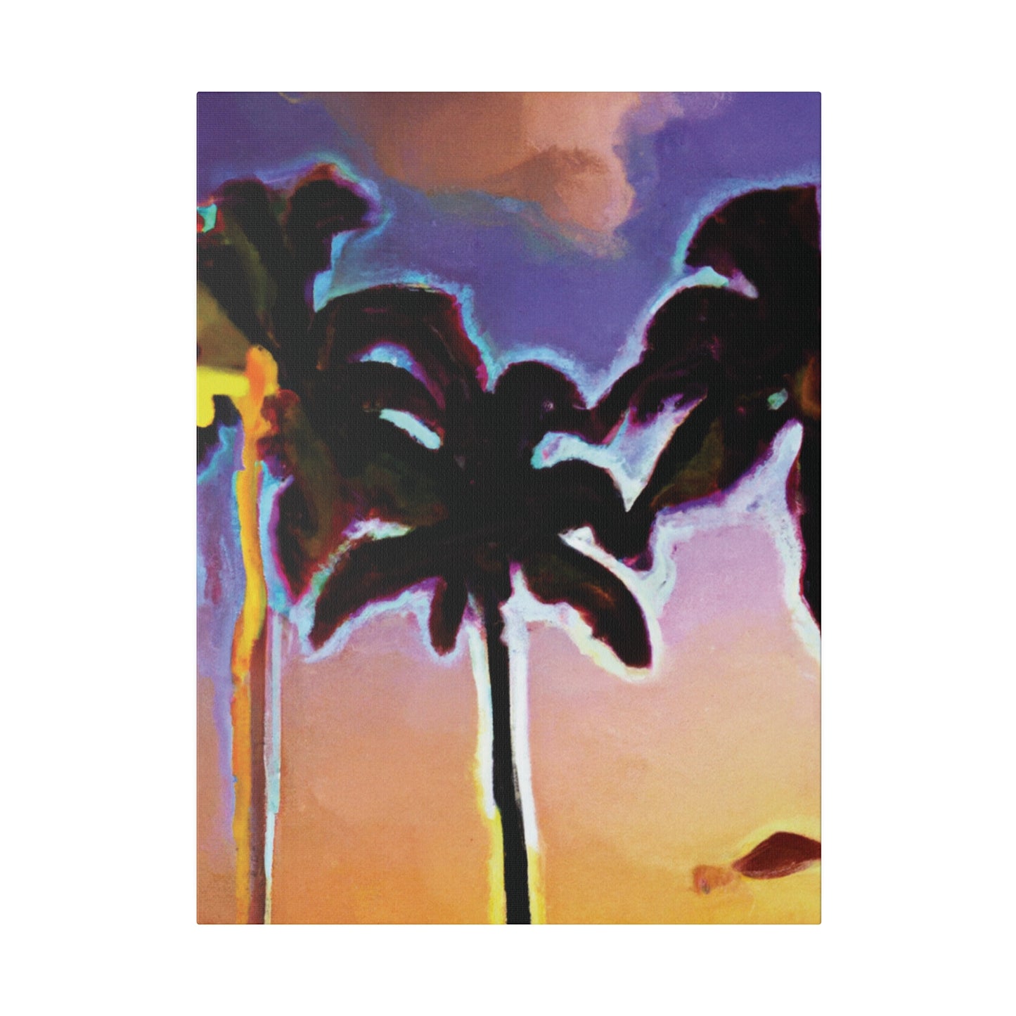 9603V - Miami Beach Sunset Painting Print | Miami | Beach | Sunset | Poster | Home Decor | Wall Art | Canvas