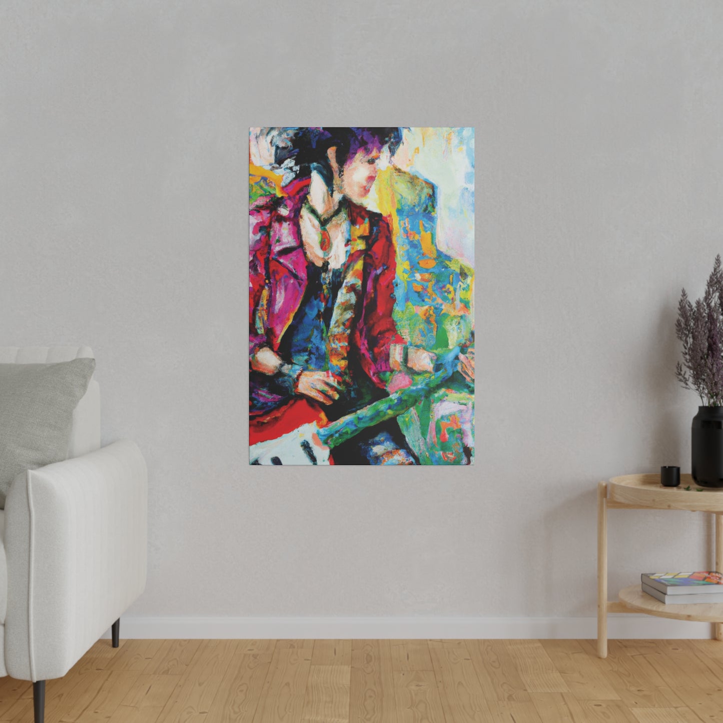 7234K - Rockstar Oil Painting Style Print | Poster | Home Decor | Wall Art | Music Art | Canvas