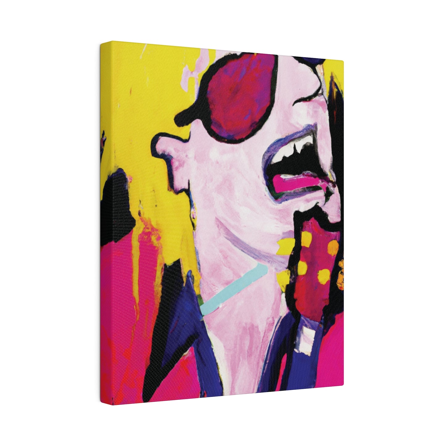 5843S - Rockstar Painting Print | Face | Abstract | Poster | Home Decor | Wall Art | Music Art | Canvas