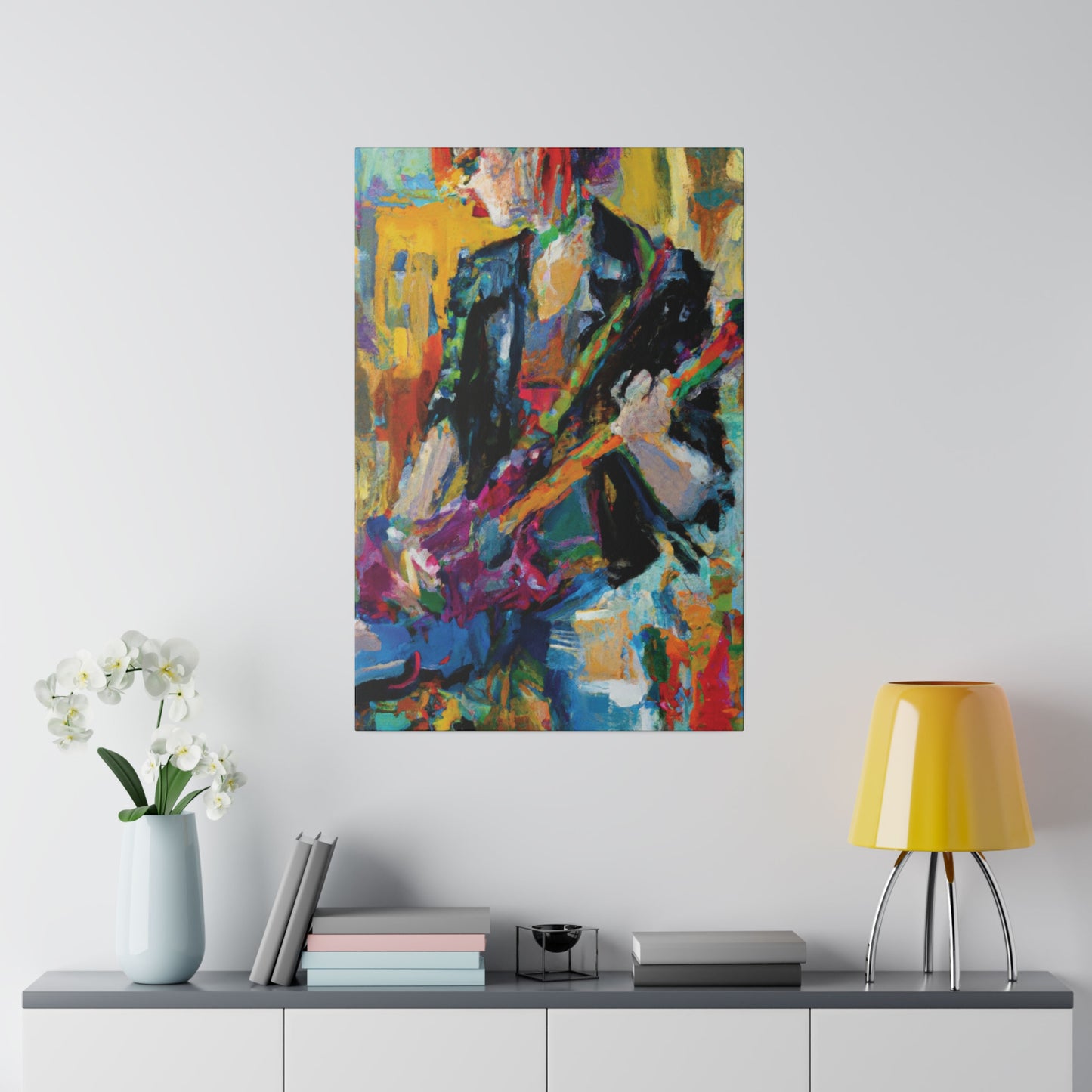 4813Q - Rockstar Oil Painting Style Print | Poster | Home Decor | Wall Art | Music Art | Canvas