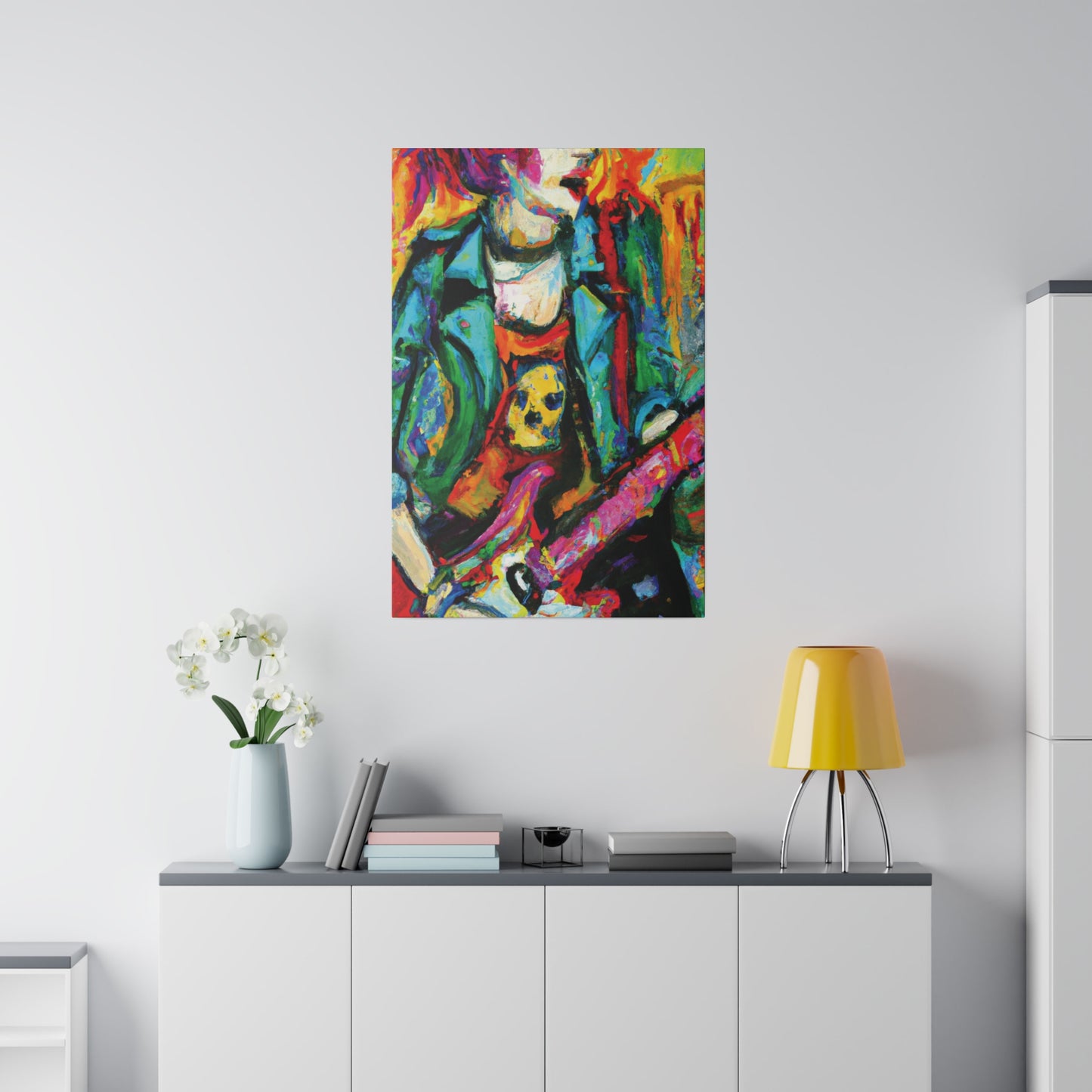 3118K - Rockstar Oil Painting Style Print | Poster | Home Decor | Wall Art | Music Art | Canvas