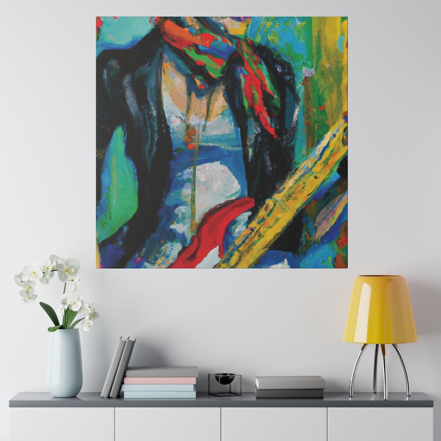 7264L - Rockstar Oil Painting Style Print | Poster | Home Decor | Wall Art | Music Art | Canvas