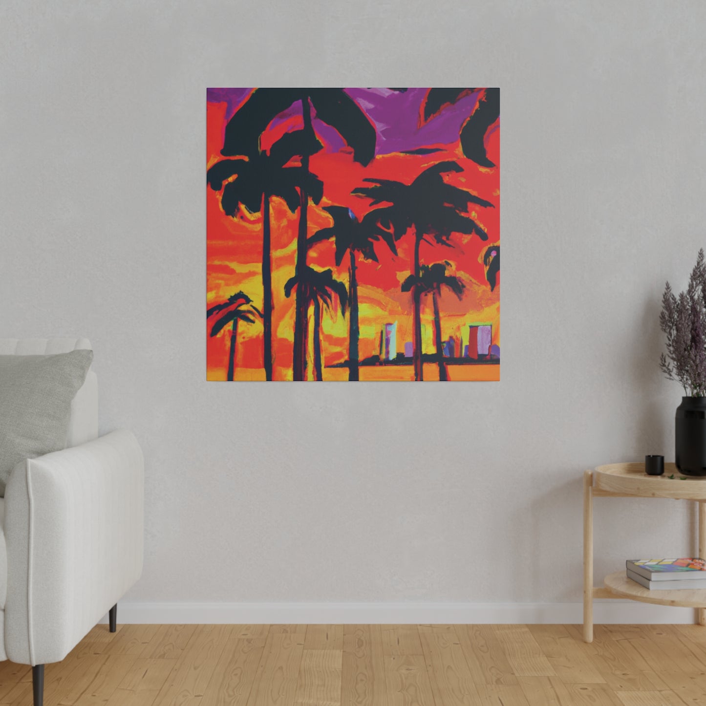 3128K - Miami Beach Sunset Painting Print | Miami | Beach | Sunset | Poster | Home Decor | Wall Art | Canvas