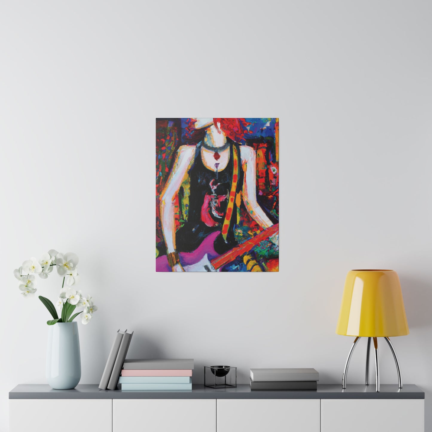 9648D - Rockstar Oil Painting Style Print | Poster | Home Decor | Wall Art | Music Art | Canvas