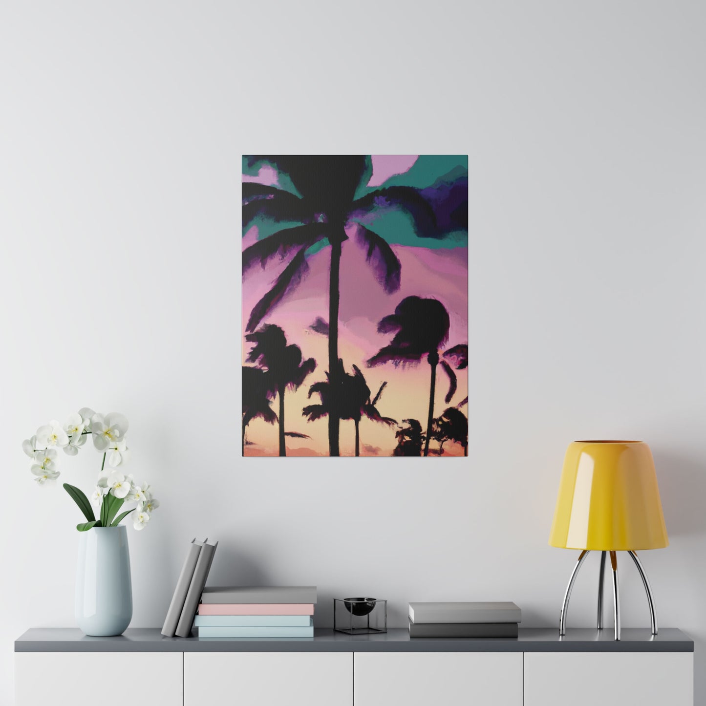 3258K - Miami Beach Sunset Painting Print | Miami | Beach | Sunset | Poster | Home Decor | Wall Art | Canvas