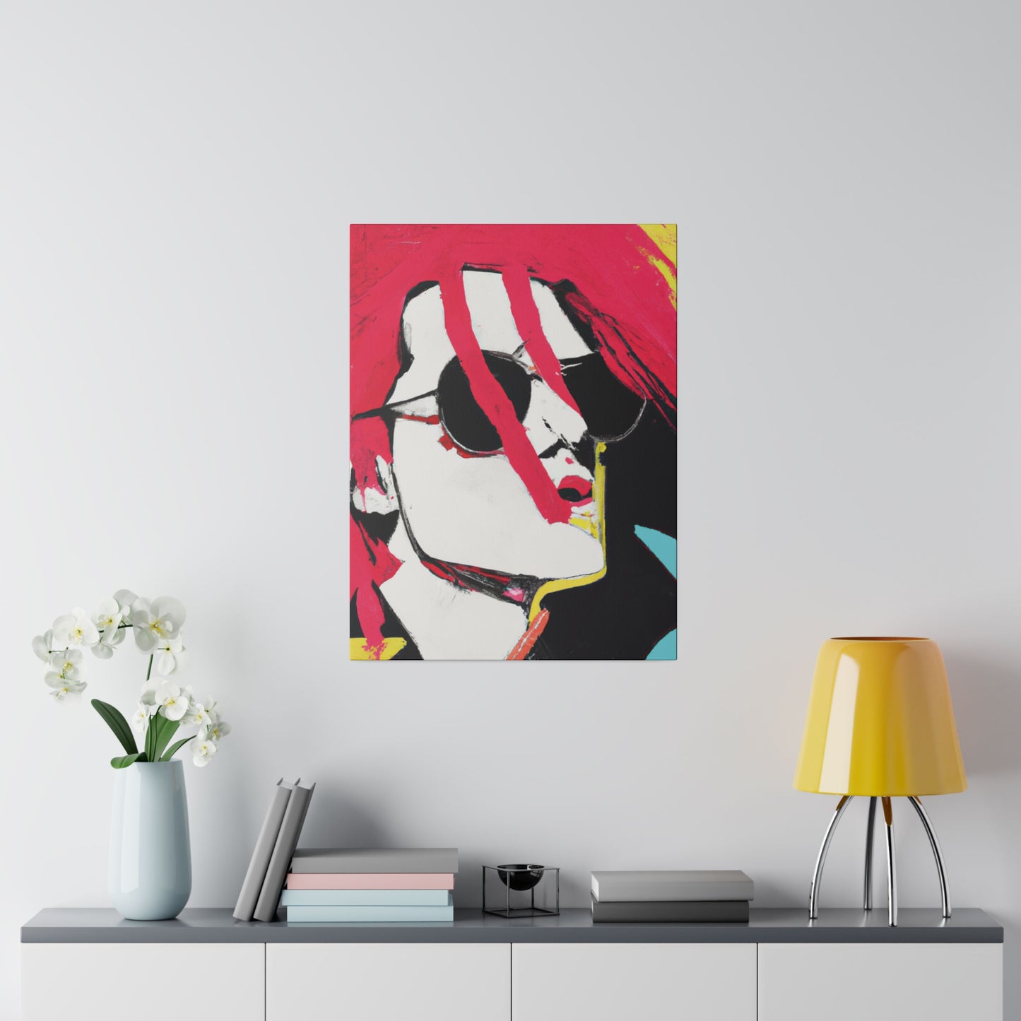 2864L - Rockstar Painting Print | Face | Abstract | Poster | Home Decor | Wall Art | Music Art | Canvas