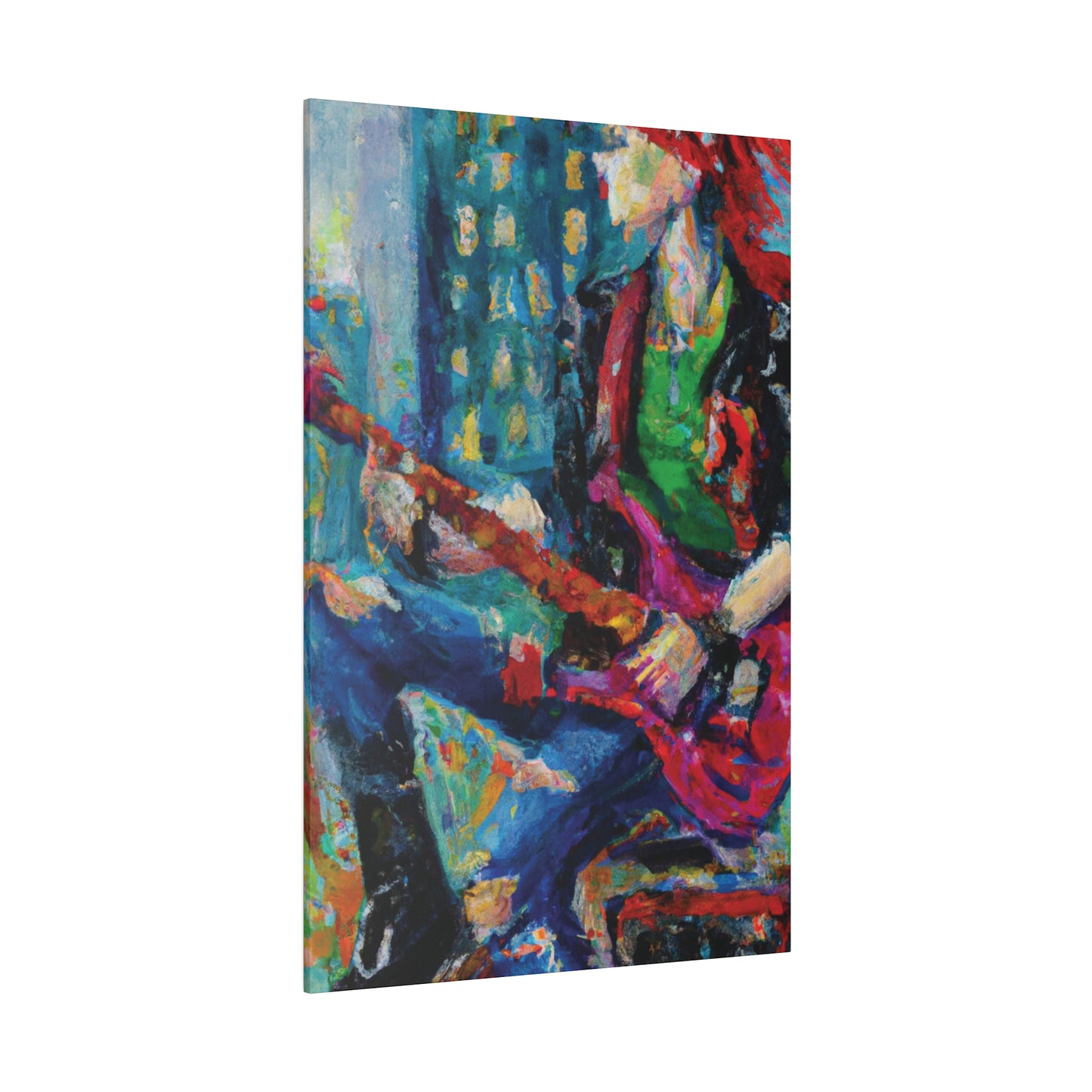 5937P - Rockstar Oil Painting Style Print | Poster | Home Decor | Wall Art | Music Art | Canvas