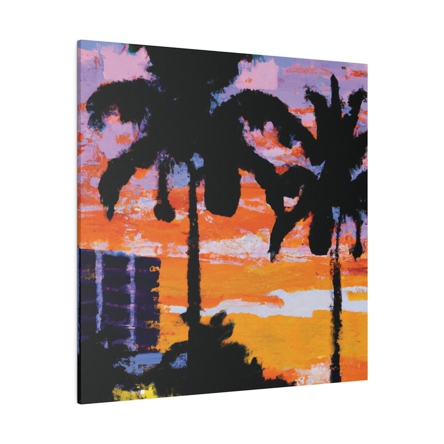 4756G - Miami Beach Sunset Painting Print | Miami | Beach | Sunset | Poster | Home Decor | Wall Art | Canvas