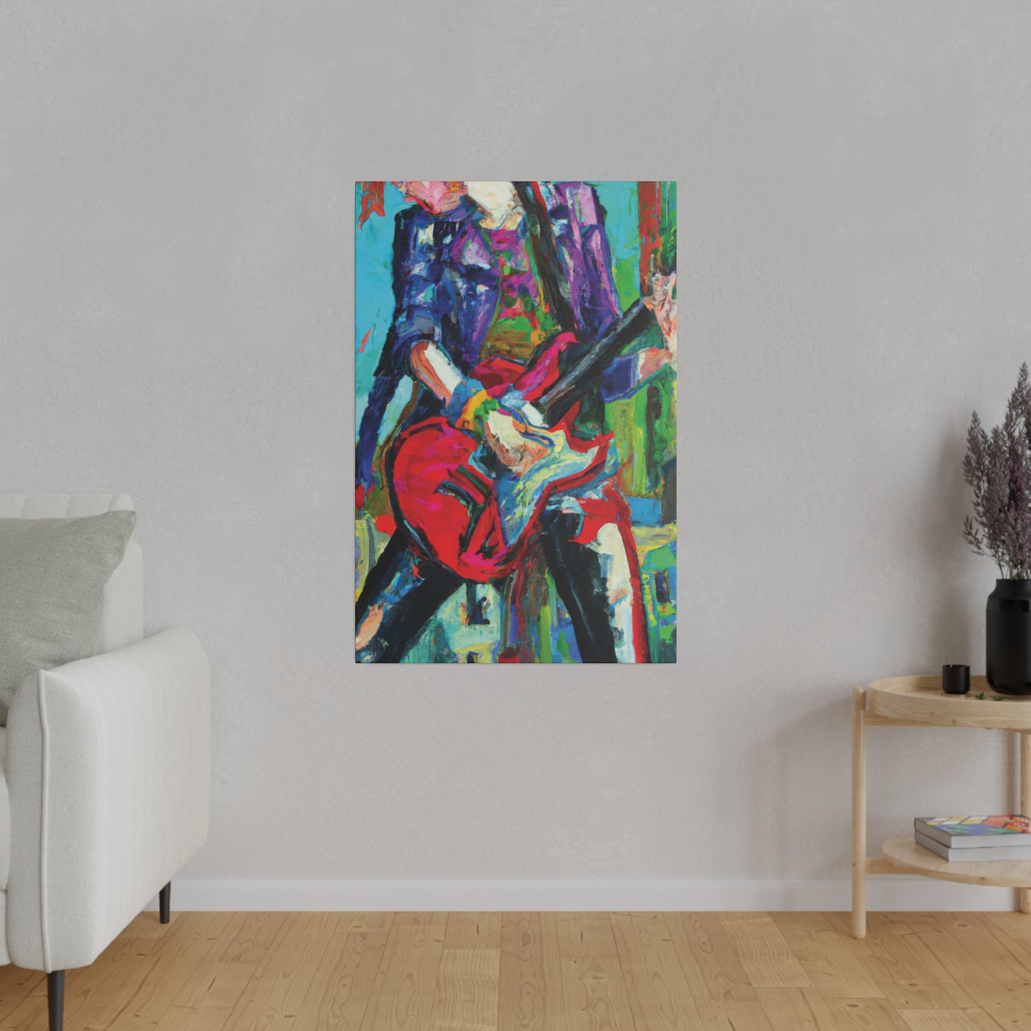 4491M - Rockstar Oil Painting Style Print | Poster | Home Decor | Wall Art | Music Art | Canvas