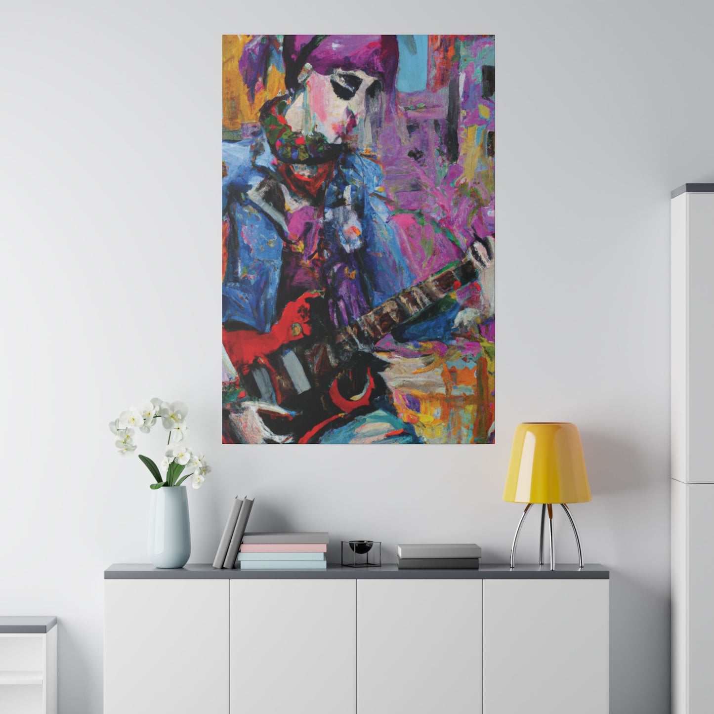 9210O - Rockstar Oil Painting Style Print | Poster | Home Decor | Wall Art | Music Art | Canvas