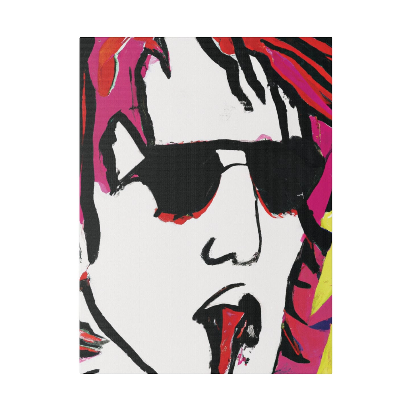 5233X - Rockstar Painting Print | Face | Abstract | Poster | Home Decor | Wall Art | Music Art | Canvas