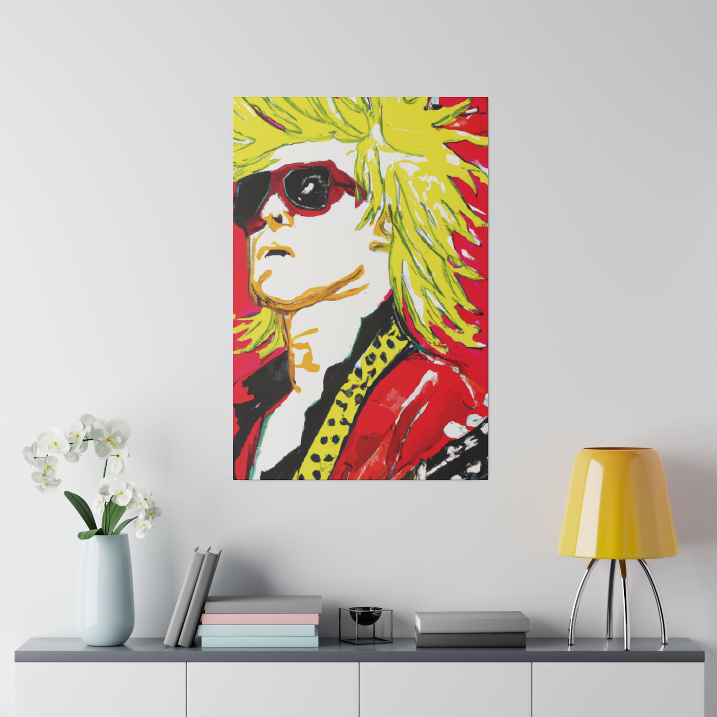 7382Z - Rockstar Painting Print | Face | Abstract | Poster | Home Decor | Wall Art | Music Art | Canvas