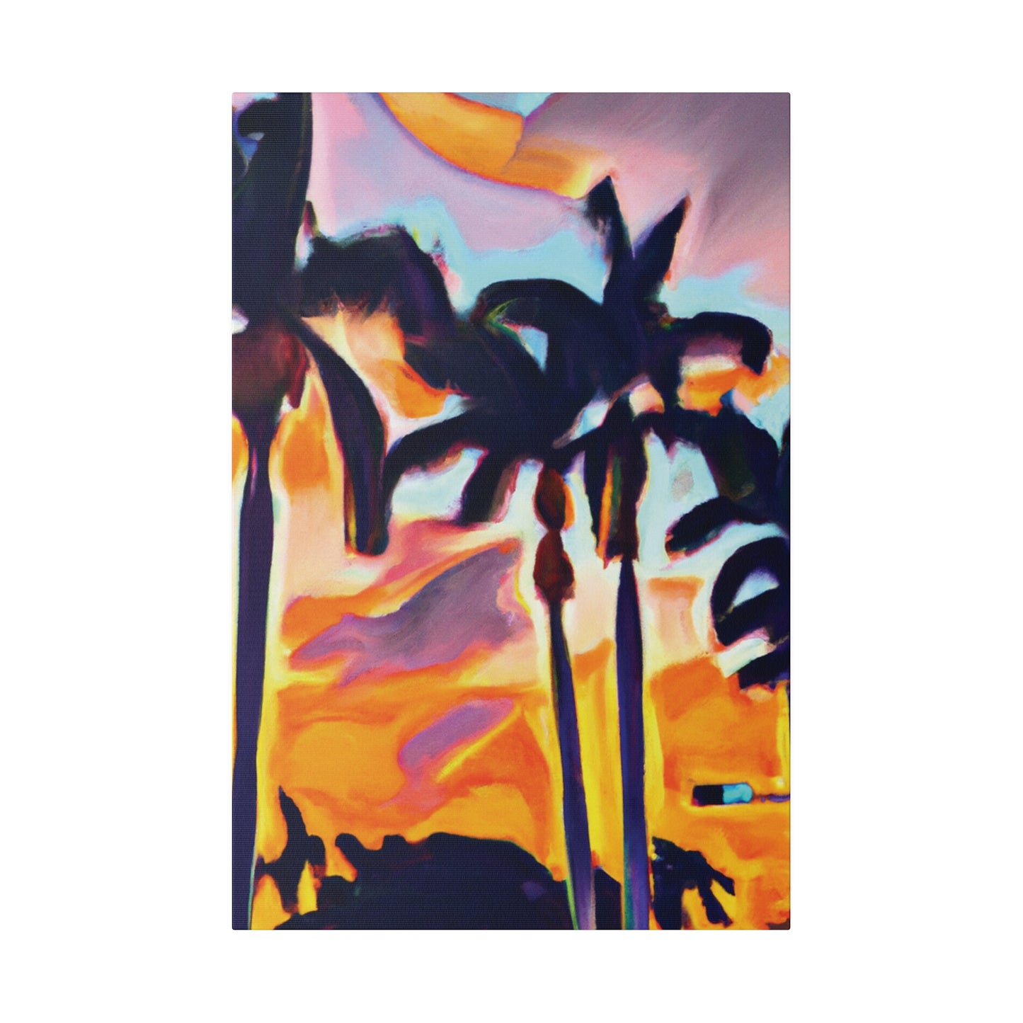 9435K - Miami Beach Sunset Painting Print | Miami | Beach | Sunset | Poster | Home Decor | Wall Art | Canvas