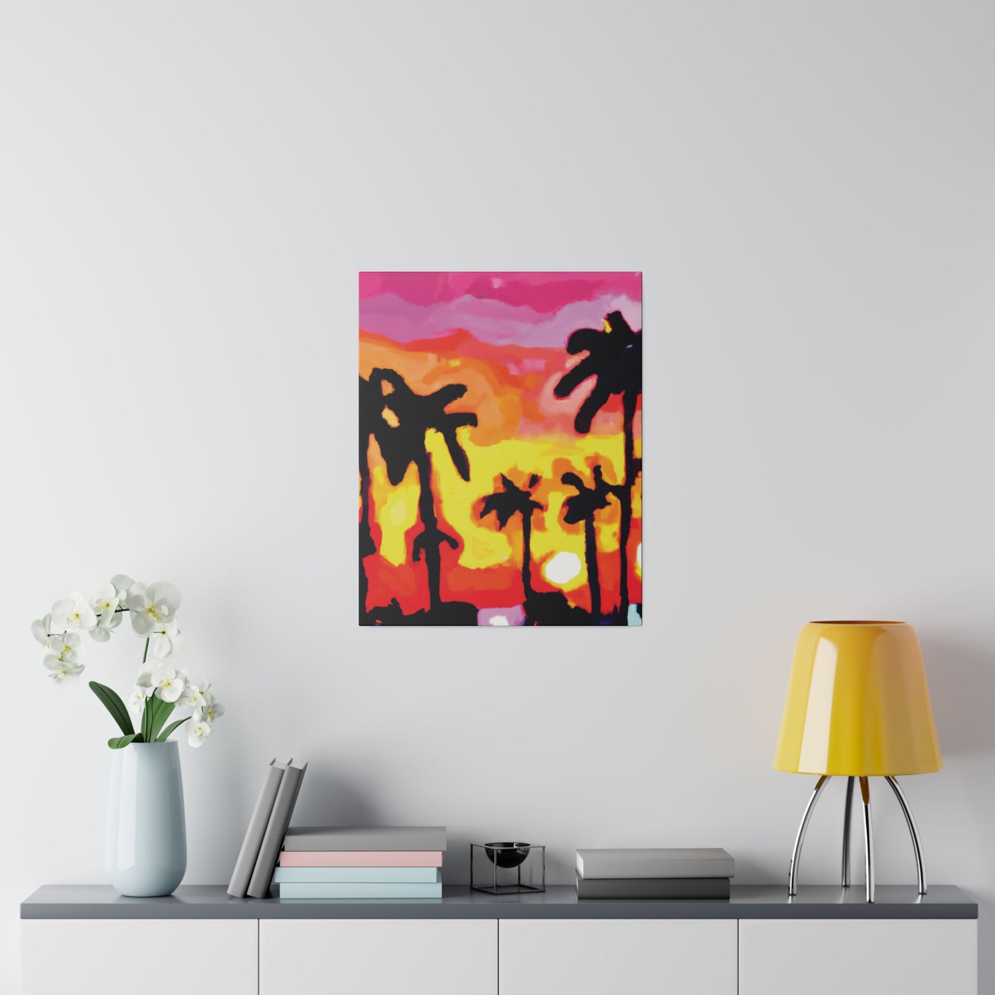 7893K - Miami Beach Sunset Painting Print | Miami | Beach | Sunset | Poster | Home Decor | Wall Art | Canvas