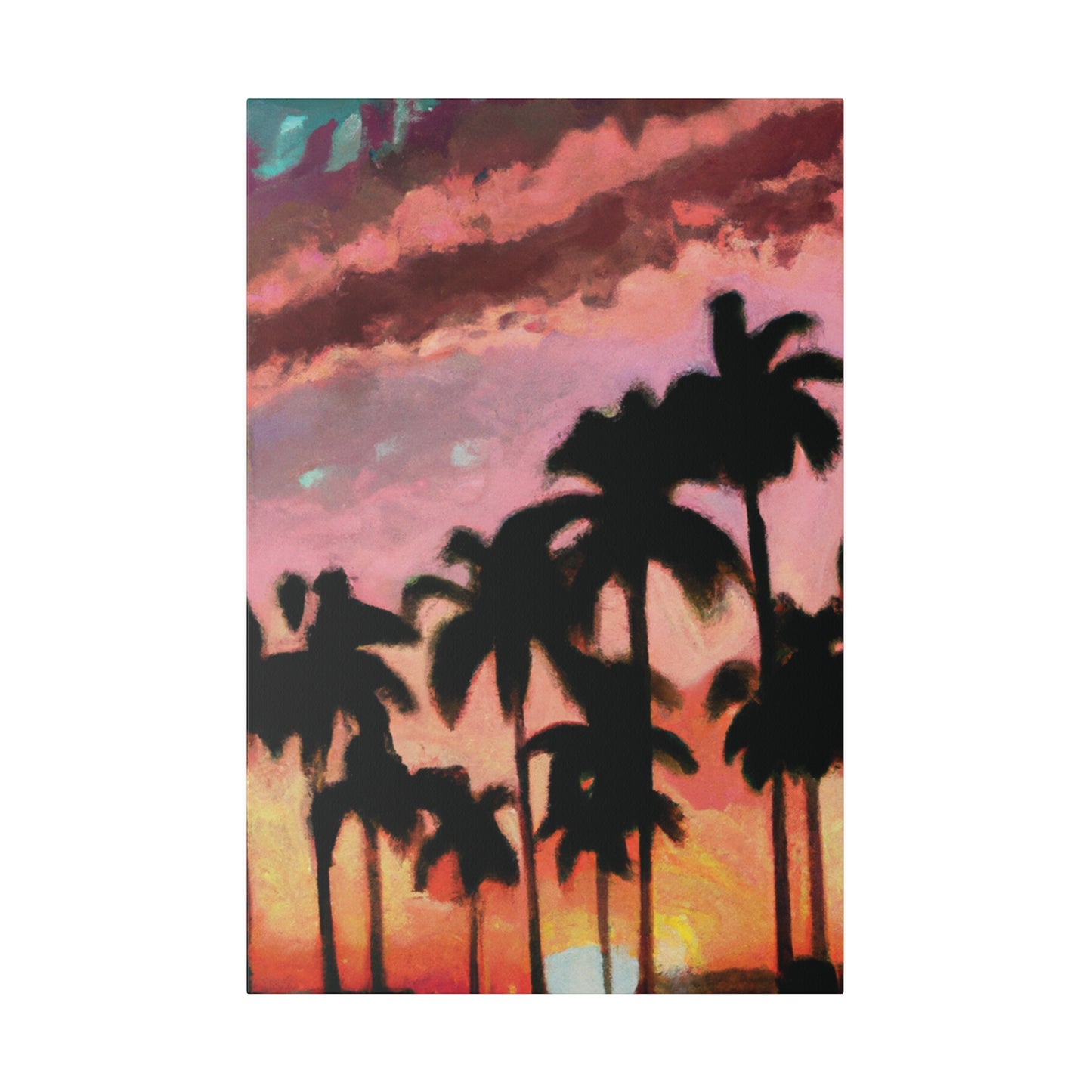 8559Q - Miami Beach Sunset Painting Print | Miami | Beach | Sunset | Poster | Home Decor | Wall Art | Canvas