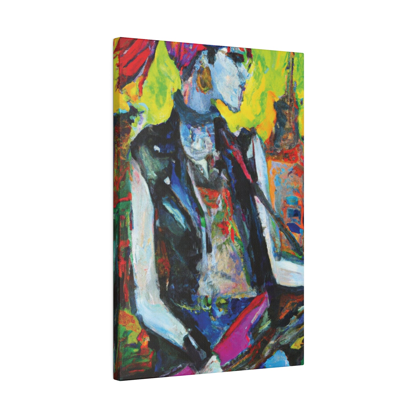 7349W - Rockstar Oil Painting Style Print | Poster | Home Decor | Wall Art | Music Art | Canvas