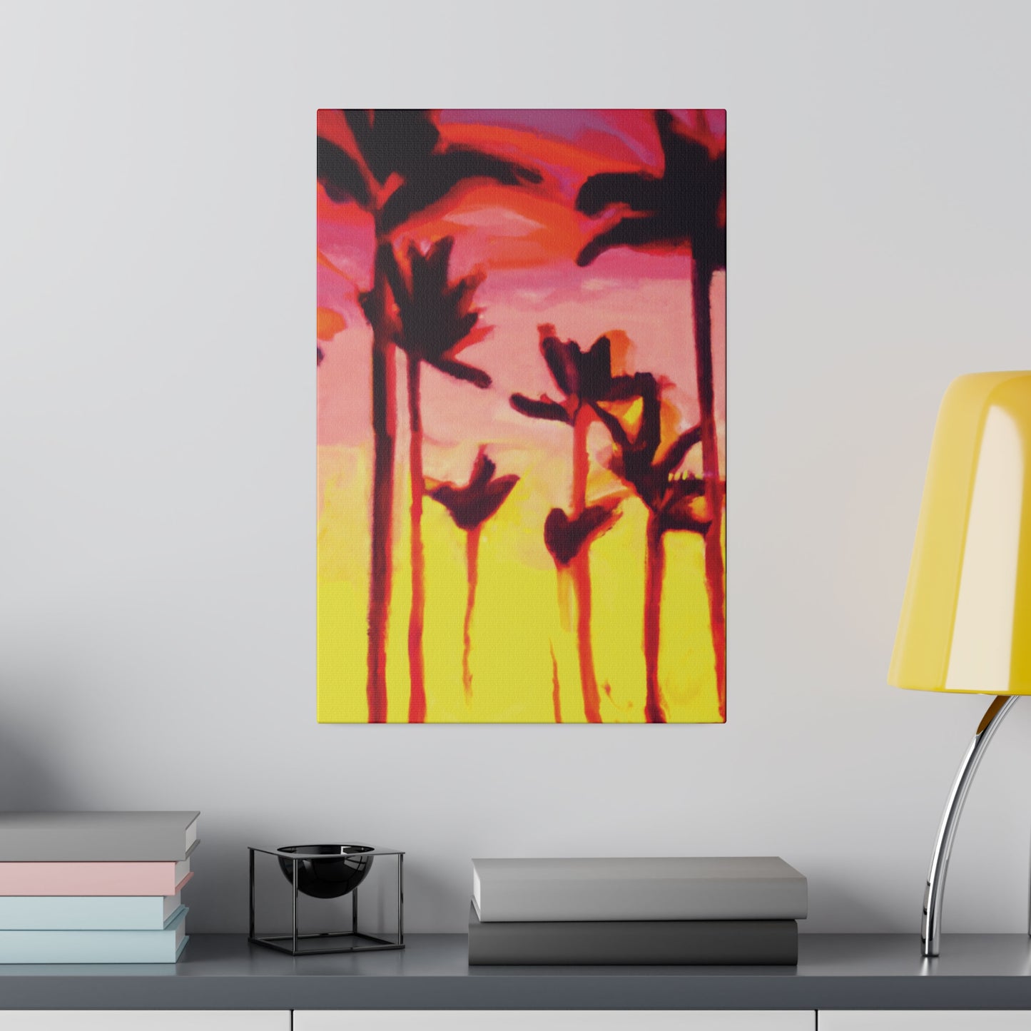 2249A - Miami Beach Sunset Painting Print | Miami | Beach | Sunset | Poster | Home Decor | Wall Art | Canvas