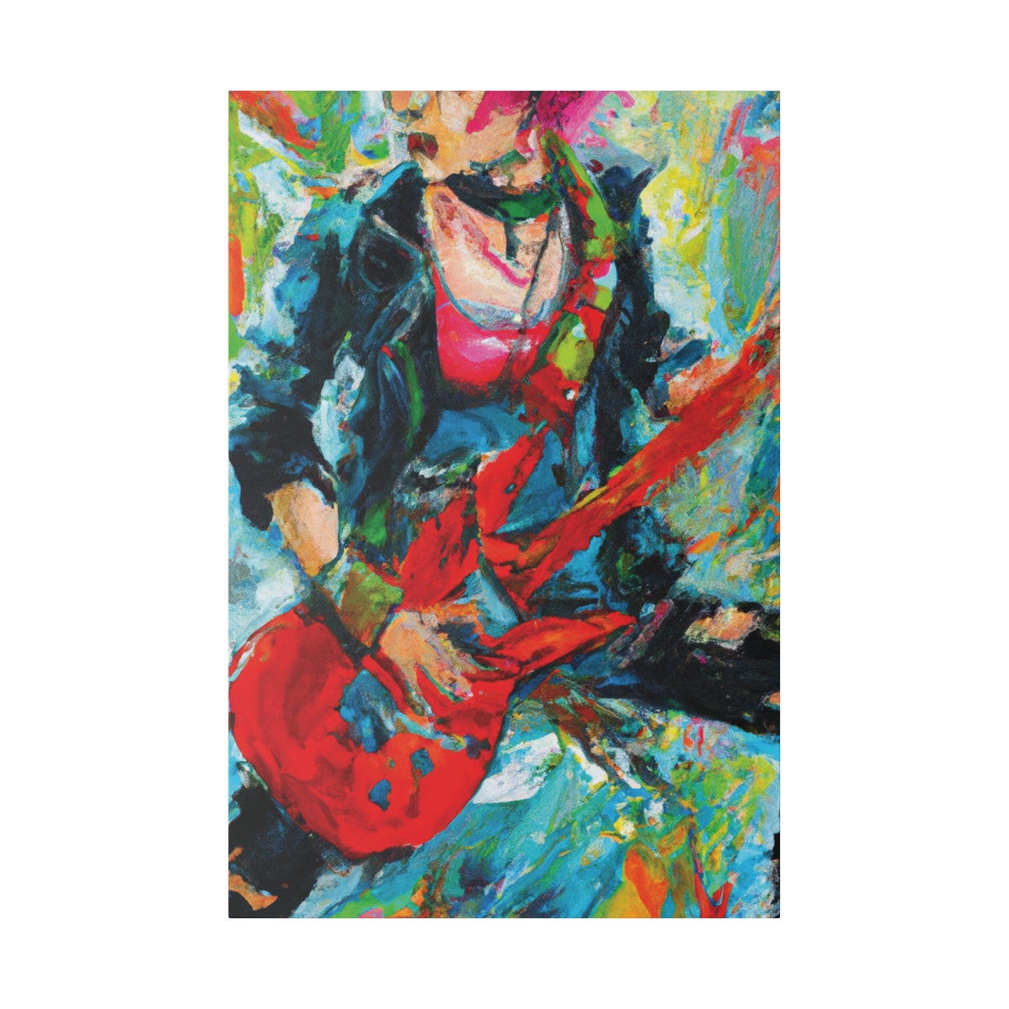 7746Y - Rockstar Oil Painting Style Print | Poster | Home Decor | Wall Art | Music Art | Canvas