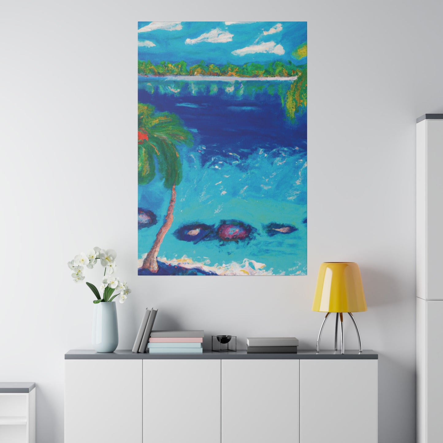 9850E - Bahamas Ocean Painting Print | Bahamas | Ocean | Beach | Poster | Home Decor | Wall Art | Canvas