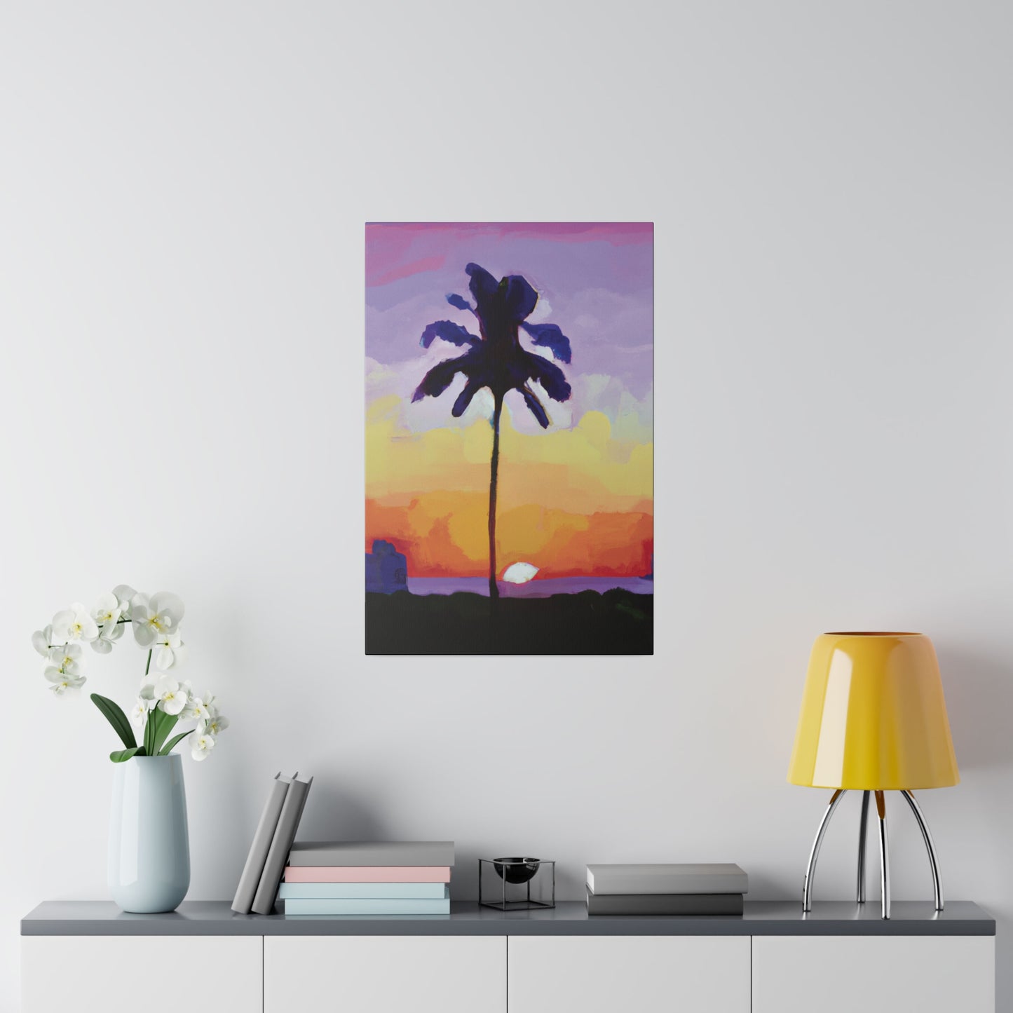 8495G - Miami Beach Sunset Painting Print | Miami | Beach | Sunset | Poster | Home Decor | Wall Art | Canvas