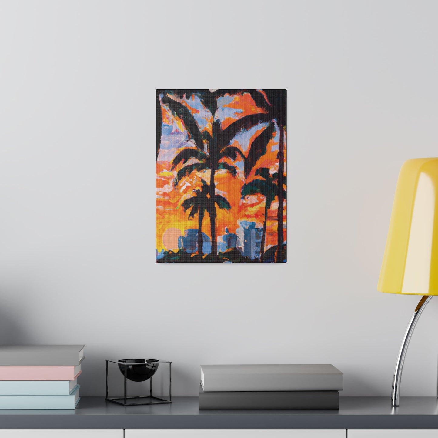 8957Q - Miami Beach Sunset Painting Print | Miami | Beach | Sunset | Poster | Home Decor | Wall Art | Canvas