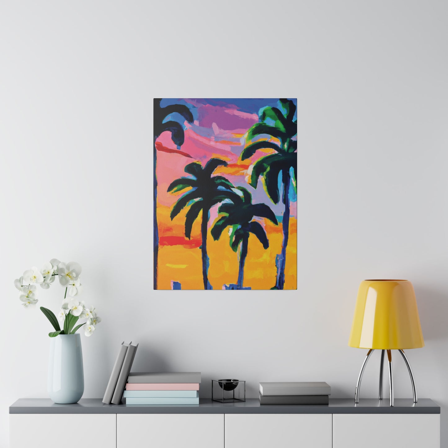 7409P - Miami Beach Sunset Painting Print | Miami | Beach | Sunset | Poster | Home Decor | Wall Art | Canvas