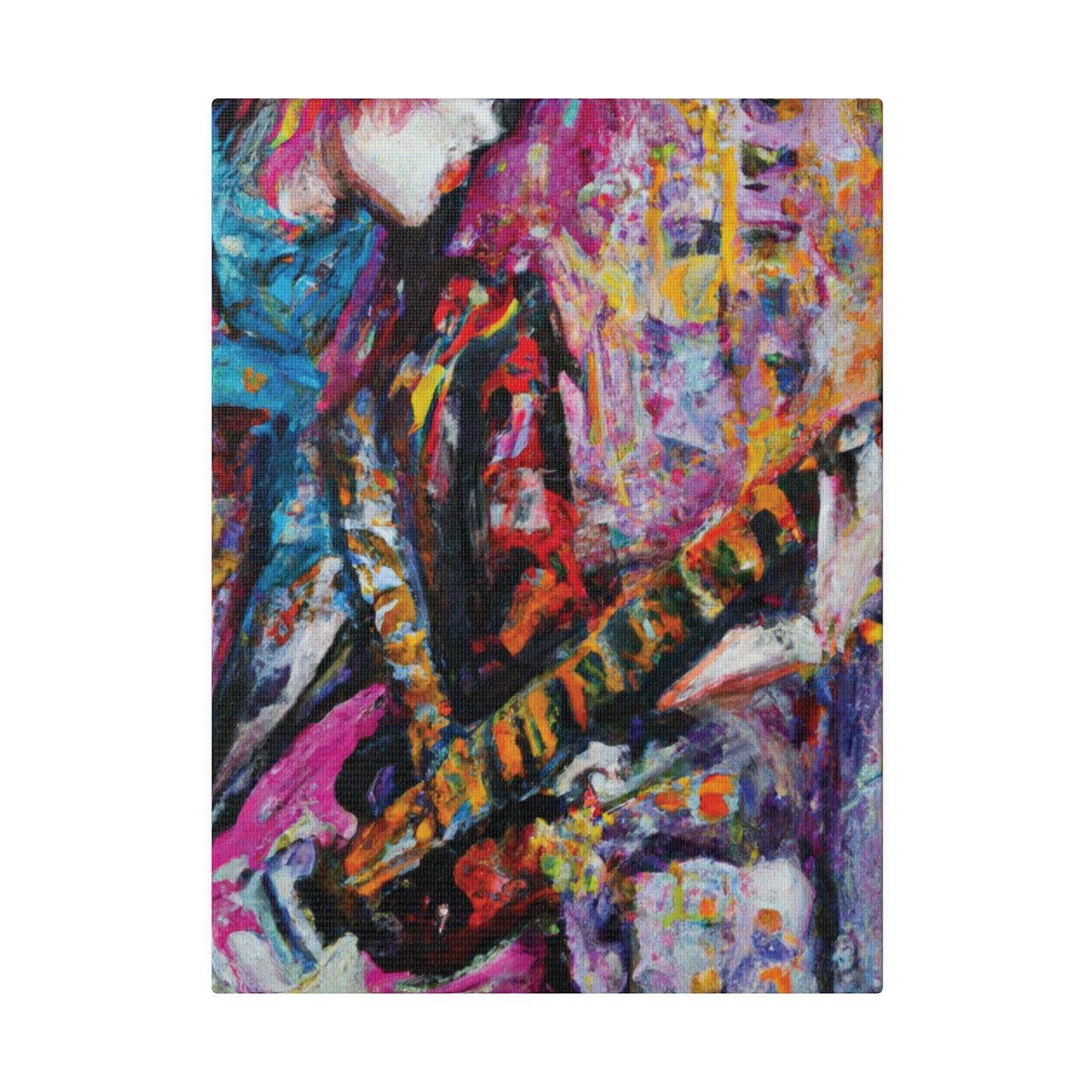 7772X - Rockstar Oil Painting Style Print | Poster | Home Decor | Wall Art | Music Art | Canvas