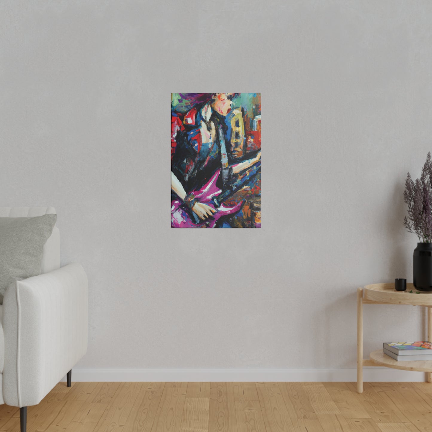 4409K - Rockstar Oil Painting Style Print | Poster | Home Decor | Wall Art | Music Art | Canvas